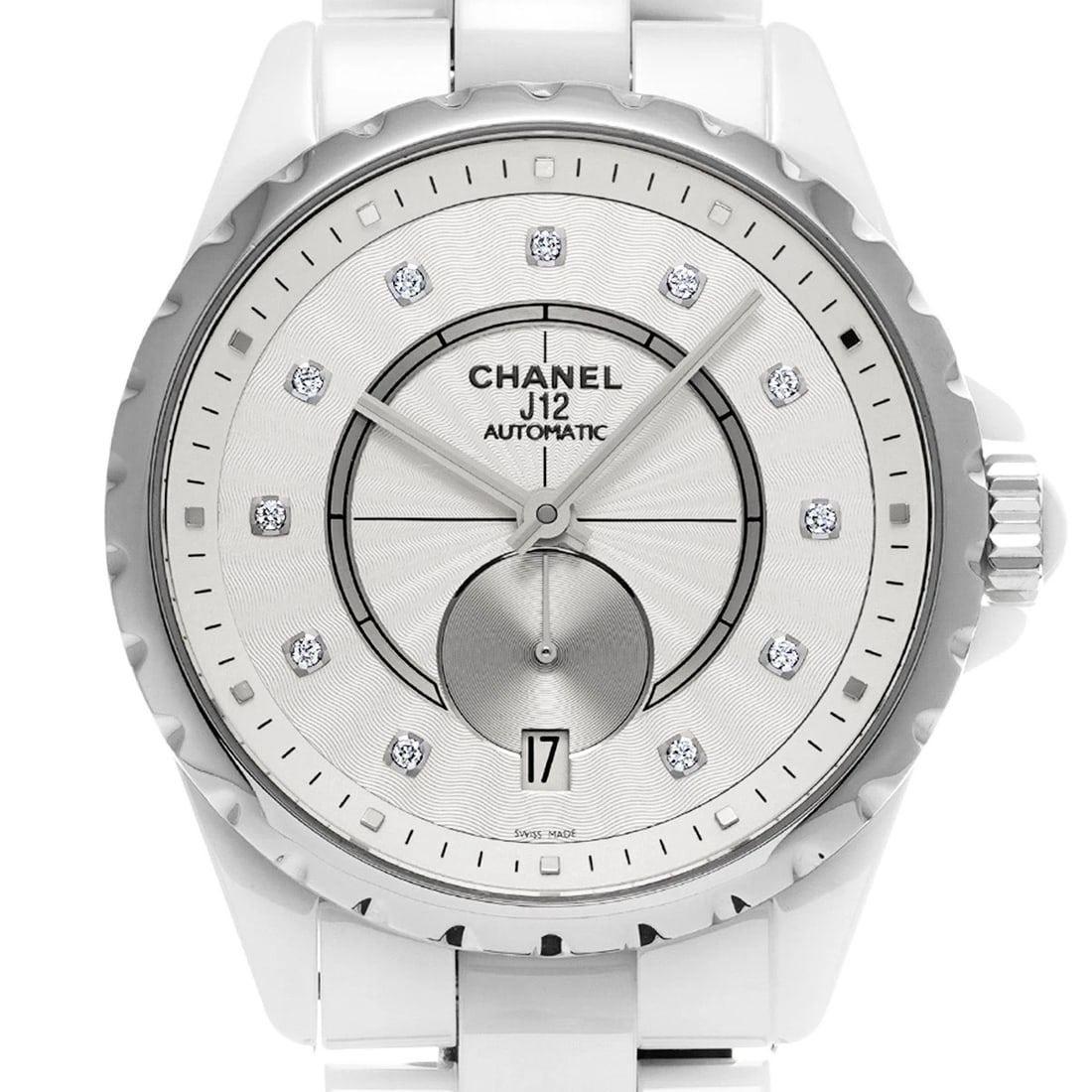CHANEL J12 SILVER/DIAMOND WATCH - 4