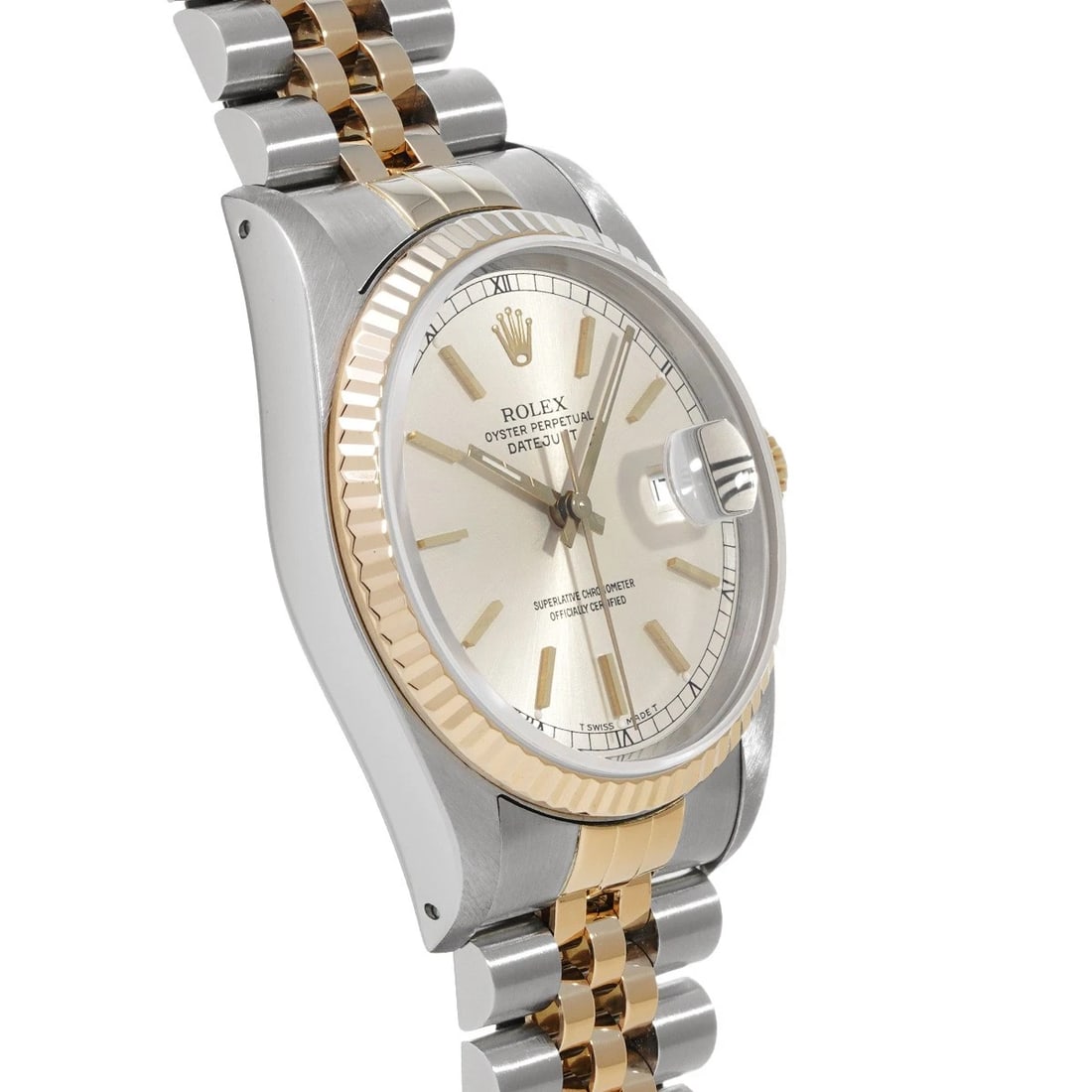 ROLEX DATEJUST SILVER WATCH - 3