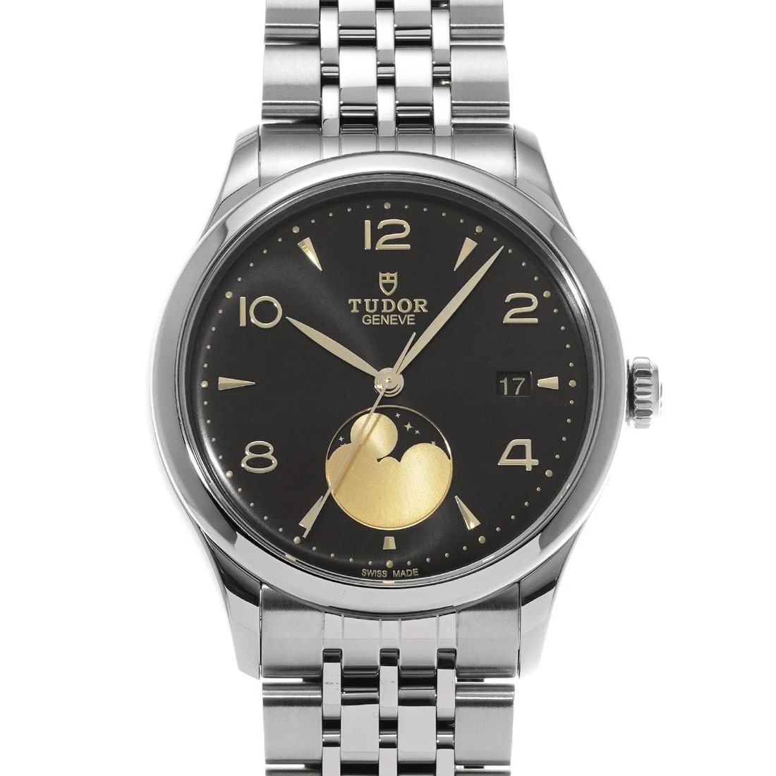 TUDOR LUNA BLACK WATCH: TUDOR Luna Black WATCH Brand: TUDOR Type: Wristwatch Material: Band Material Stainless steel, Case Material Stainless steel Color: Dial Color Black Size: ??Case? H/about 39mm W/about 39mm D/about 9.2m