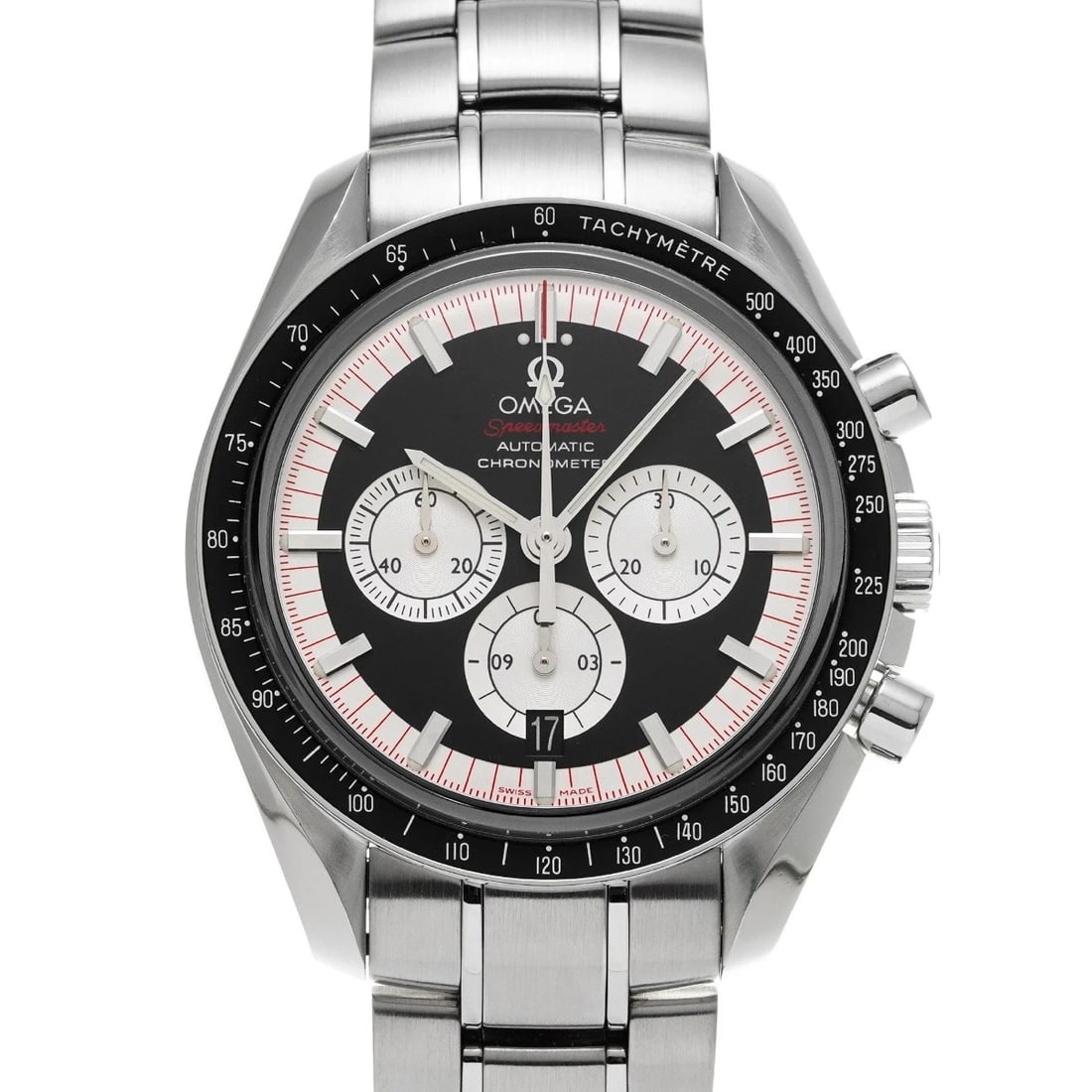 OMEGA SPEEDMASTER LEGEND MICHAEL SCHUMACHER BLACK/SILVER WATCH: OMEGA Speedmaster Legend Michael Schumacher Black/Silver WATCH Brand: OMEGA Type: Wristwatch Material: Band Material Stainless steel, Case Material Stainless steel Color: Dial Color Black/Silver Size: