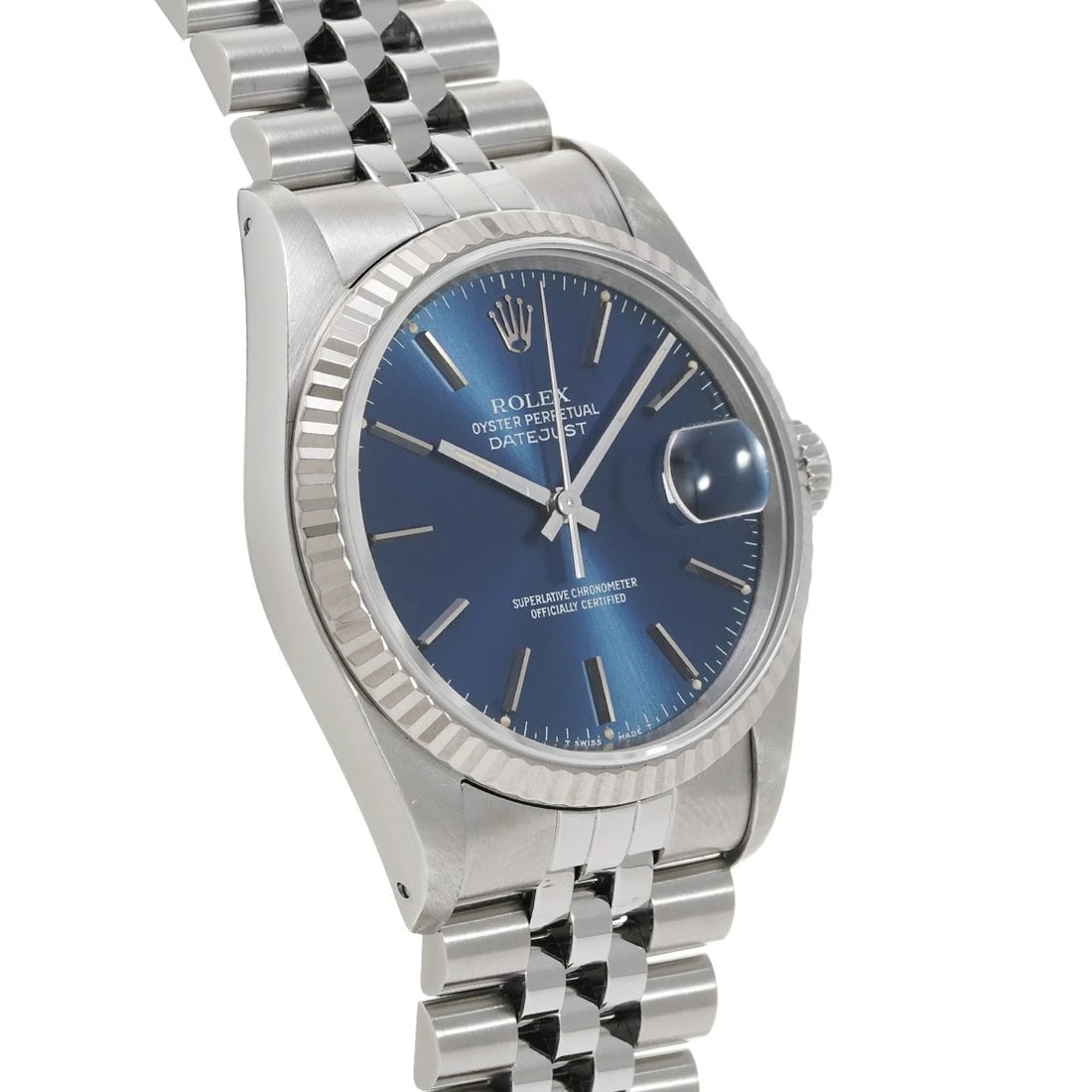 ROLEX DATEJUST BLUE WATCH - 3