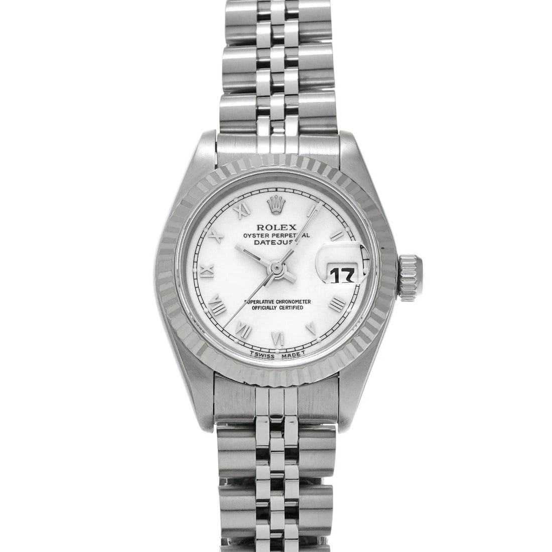 ROLEX DATEJUST WHITE WATCH: ROLEX Datejust White WATCH Brand: ROLEX Type: Wristwatch Material: Band Material Stainless steel, Case Material Stainless steel Color: Dial Color White Size: ??Case? H/about 26mm W/about 26mm D/about 