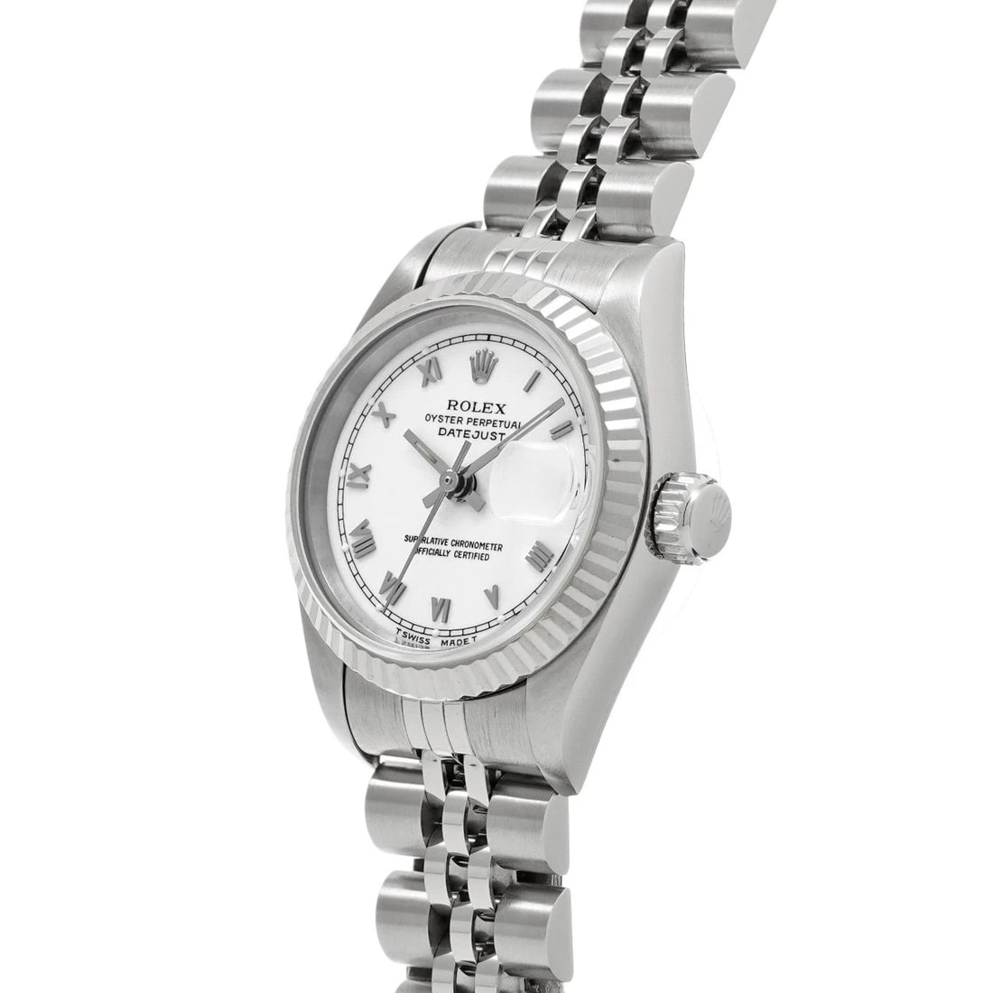 ROLEX DATEJUST WHITE WATCH - 2