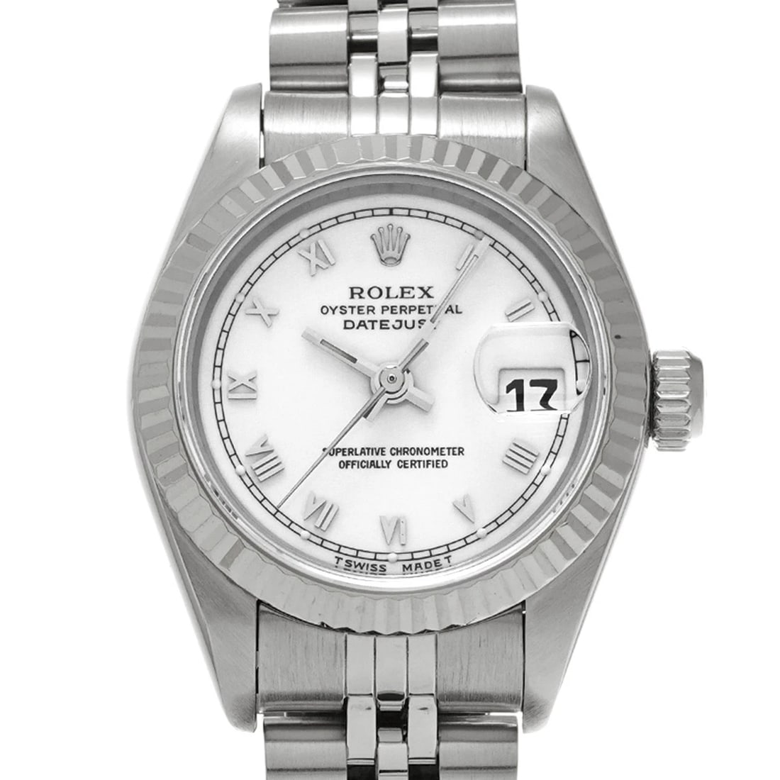 ROLEX DATEJUST WHITE WATCH - 4