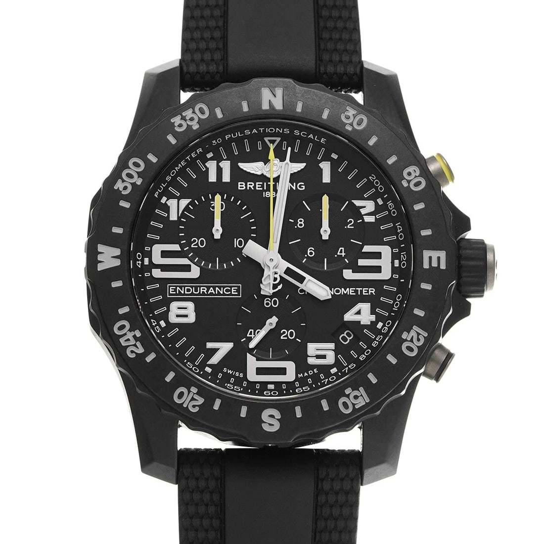 BREITLING ENDURANCE PRO BLACK WATCH: BREITLING Endurance Pro Black WATCH Brand: BREITLING Type: Wristwatch Material: Band Material rubber, Case Material Bright light Color: Dial Color Black Size: ??Case? H/about 44mm W/about 44mm D/about