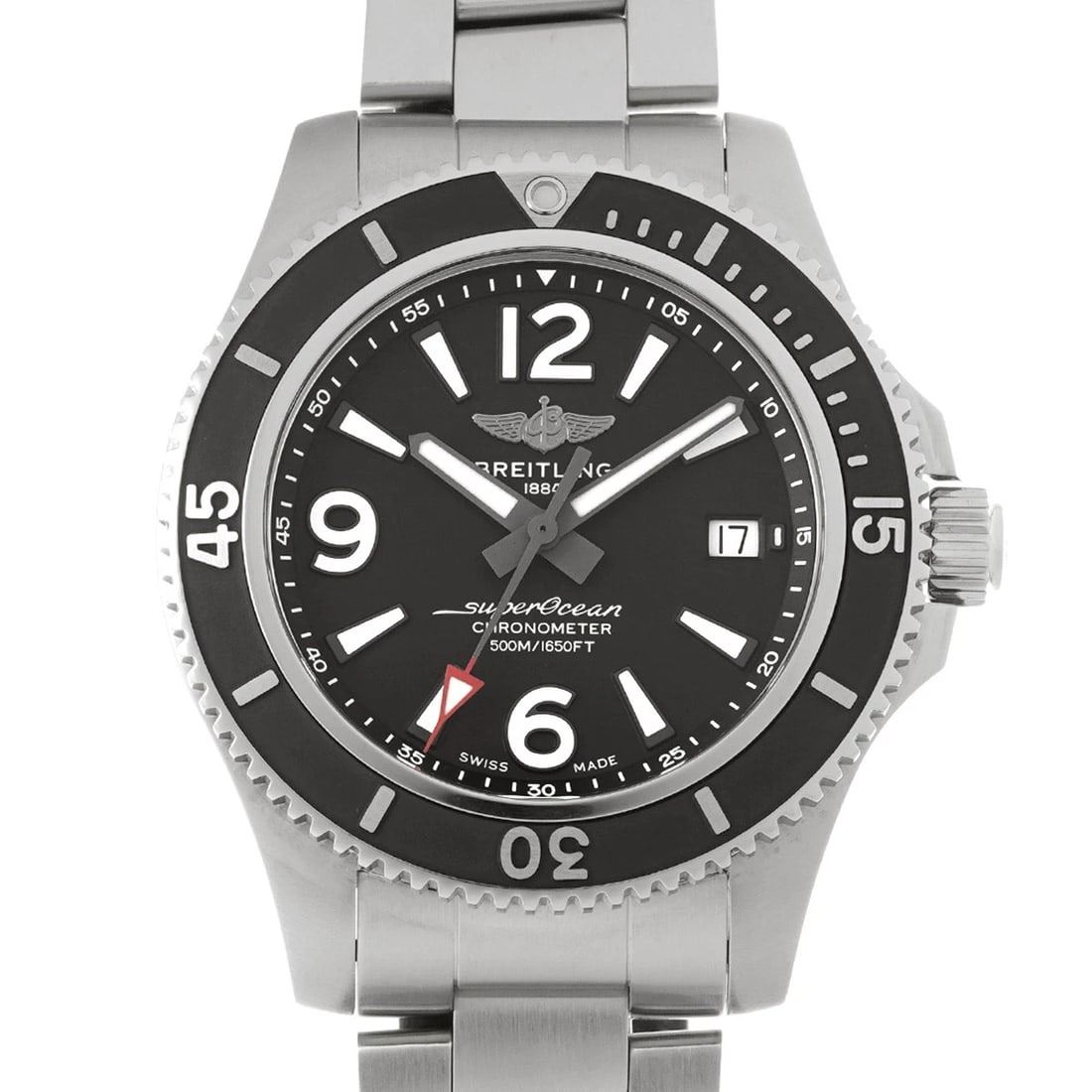 BREITLING SUPEROCEAN AUTOMATIC BLACK WATCH: BREITLING Superocean Automatic Black WATCH Brand: BREITLING Type: Wristwatch Material: Band Material Stainless steel, Case Material Stainless steel Color: Dial Color Black Size: ??Case? H/about 42mm W
