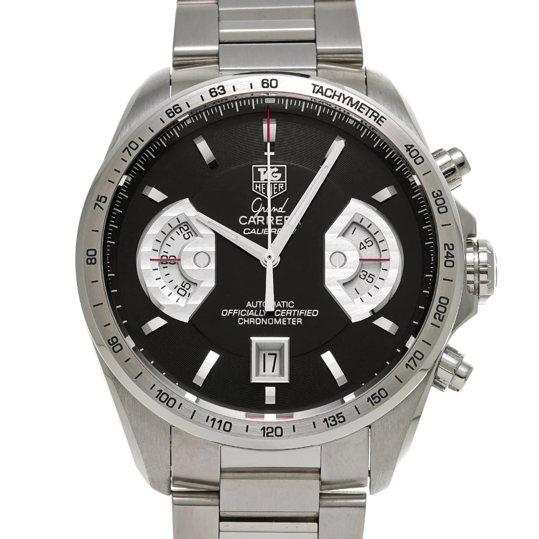 TAG HEUER GRAND CARRERA CALIBER CHRONOGRAPH BLACK WATCH: TAG HEUER Grand Carrera Caliber Chronograph Black WATCH Brand: TAG HEUER Type: Wristwatch Material: Band Material Stainless steel, Case Material Stainless steel Color: Dial Color Black Size: ??Case? H