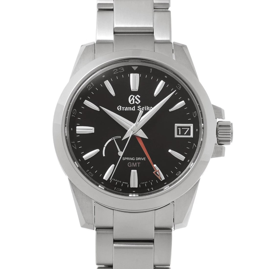 GRAND SEIKO HERITAGE COLLECTION SPRING DRIVE GMT BLACK WATCH: Grand Seiko Heritage Collection Spring Drive GMT Black WATCH Brand: Grand Seiko Type: Wristwatch Material: Band Material Stainless steel, Case Material Stainless steel Color: Dial Color Black Size: ??
