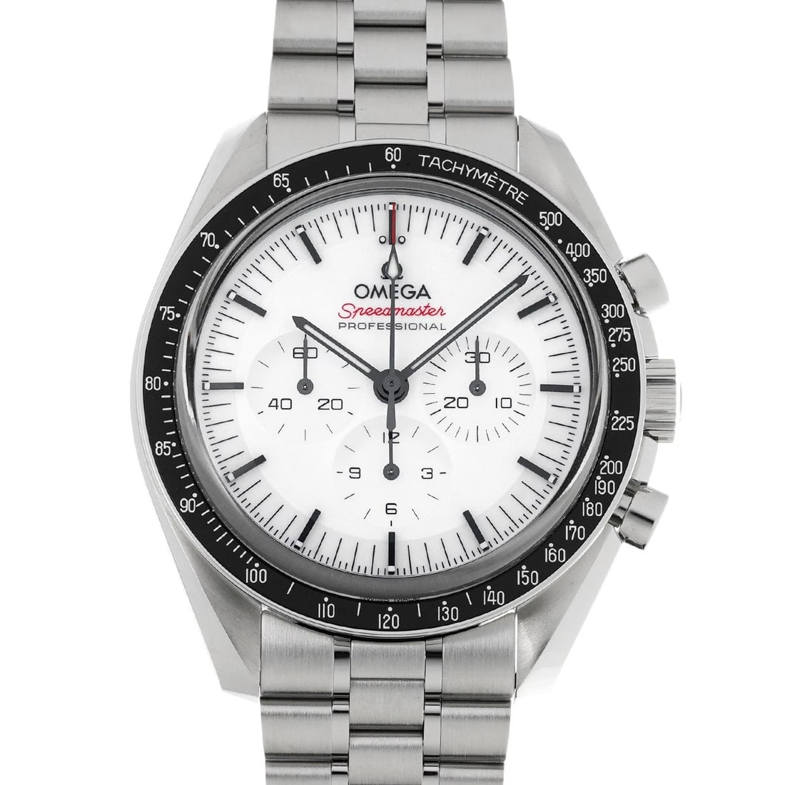 OMEGA SPEEDMASTER PROFESSIONAL CO-AXIAL WHITE WATCH: OMEGA Speedmaster Professional Co-Axial White WATCH Brand: OMEGA Type: Wristwatch Material: Band Material Stainless steel, Case Material Stainless steel Color: Dial Color White Size: ??Case? H/about 4