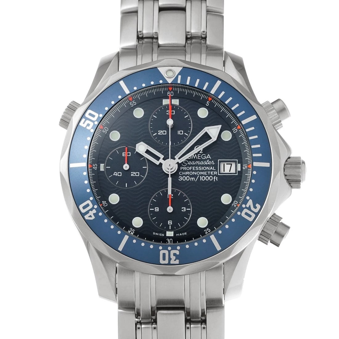 OMEGA SEAMASTER PROFESSIONAL CHRONOGRAPH BLUE WATCH: OMEGA Seamaster Professional Chronograph Blue WATCH Brand: OMEGA Type: Wristwatch Material: Band Material Stainless steel, Case Material Stainless steel Color: Dial Color Blue Size: ??Case? H/about 41