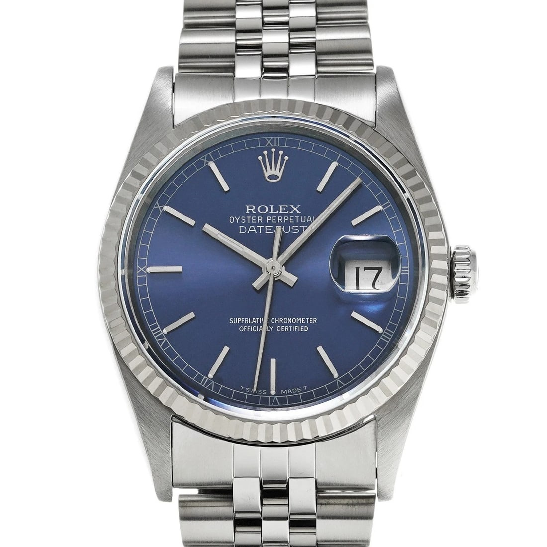 ROLEX DATEJUST BLUE WATCH: ROLEX Datejust Blue WATCH Brand: ROLEX Type: Wristwatch Material: Band Material Stainless steel, Case Material Stainless steel Color: Dial Color Blue Size: ??Case? H/about 36mm W/about 36mm D/about 12