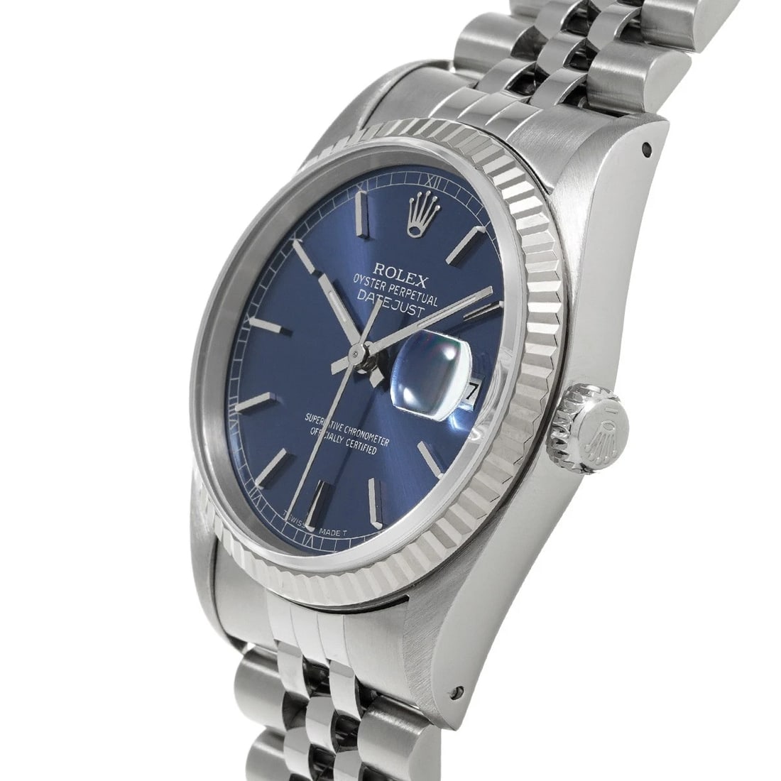 ROLEX DATEJUST BLUE WATCH - 2