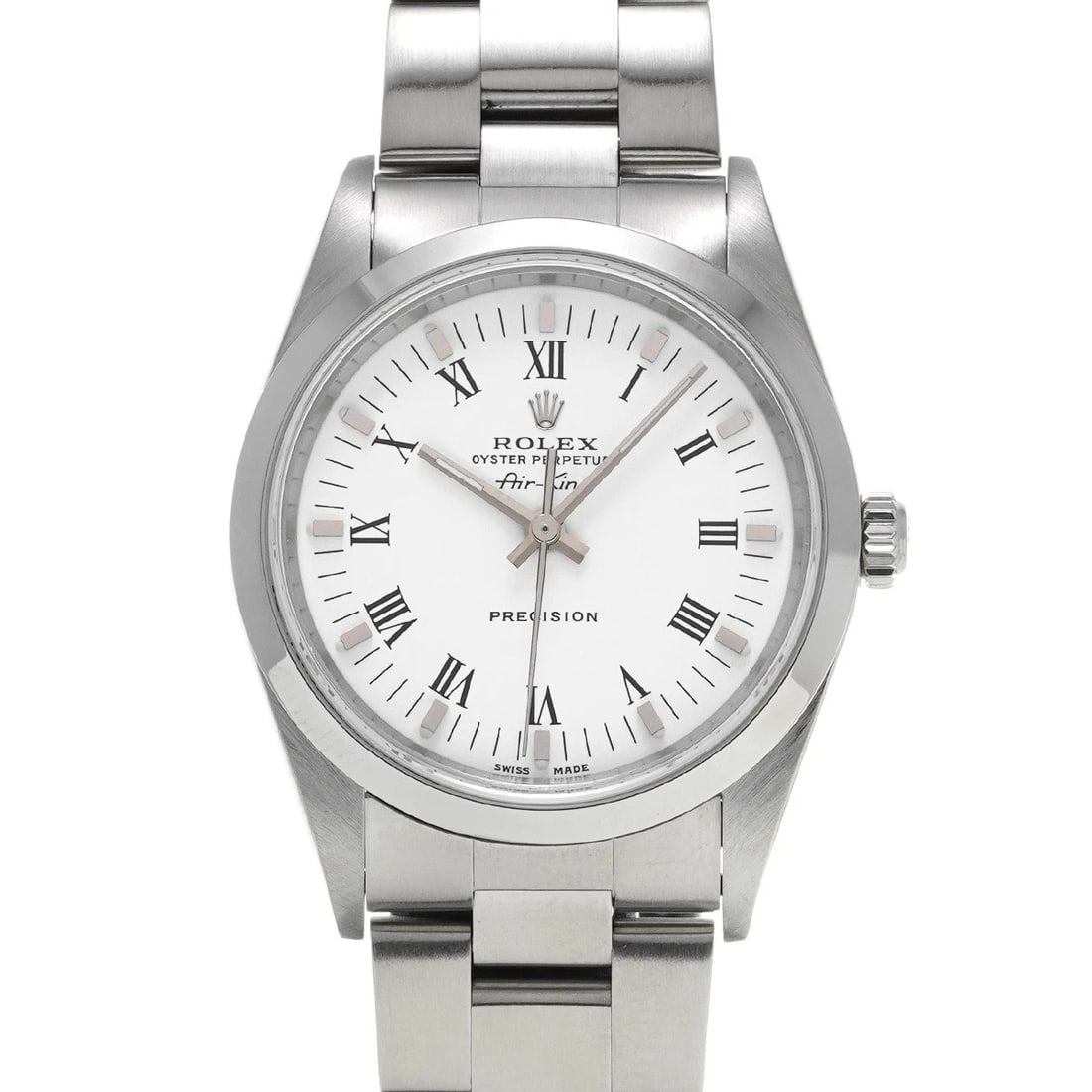 ROLEX AIR-KING WHITE WATCH: ROLEX Air-King White WATCH Brand: ROLEX Type: Wristwatch Material: Band Material Stainless steel, Case Material Stainless steel Color: Dial Color White Size: ??Case? H/about 34mm W/about 34mm D/about 
