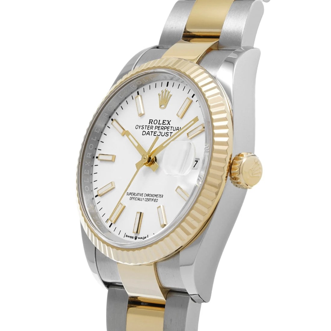 ROLEX DATEJUST WHITE WATCH - 2