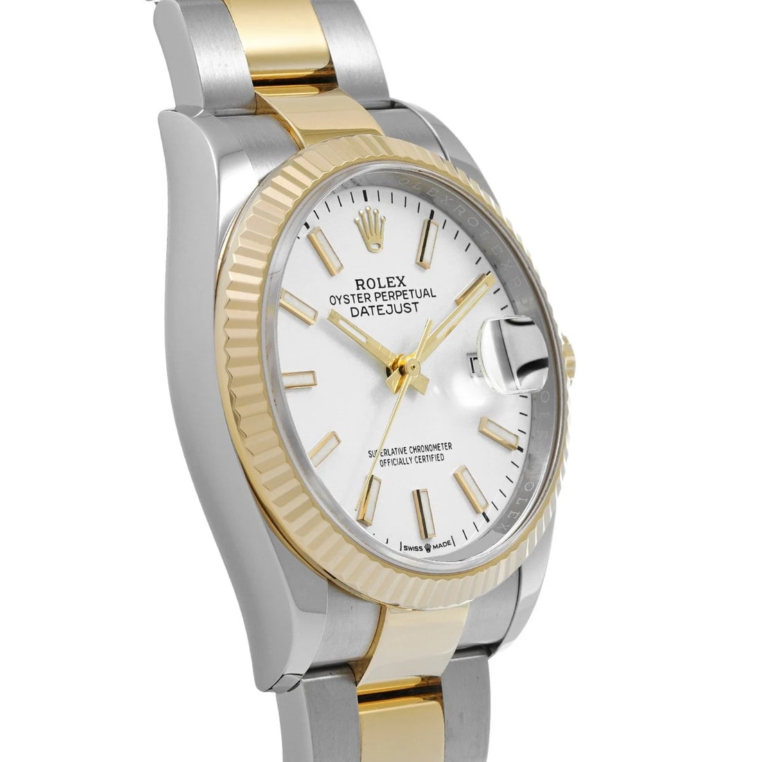 ROLEX DATEJUST WHITE WATCH - 3
