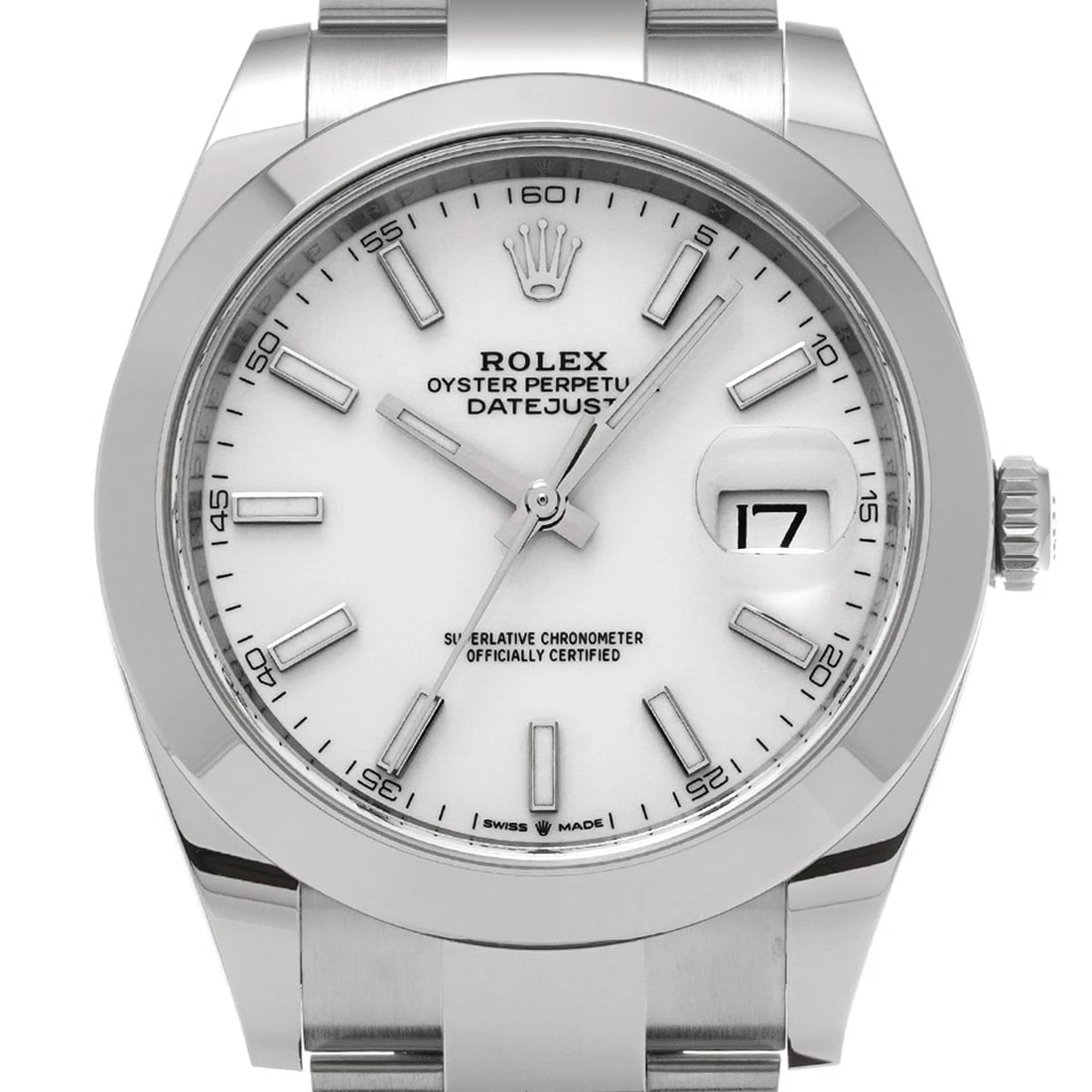 ROLEX DATEJUST WHITE WATCH - 4