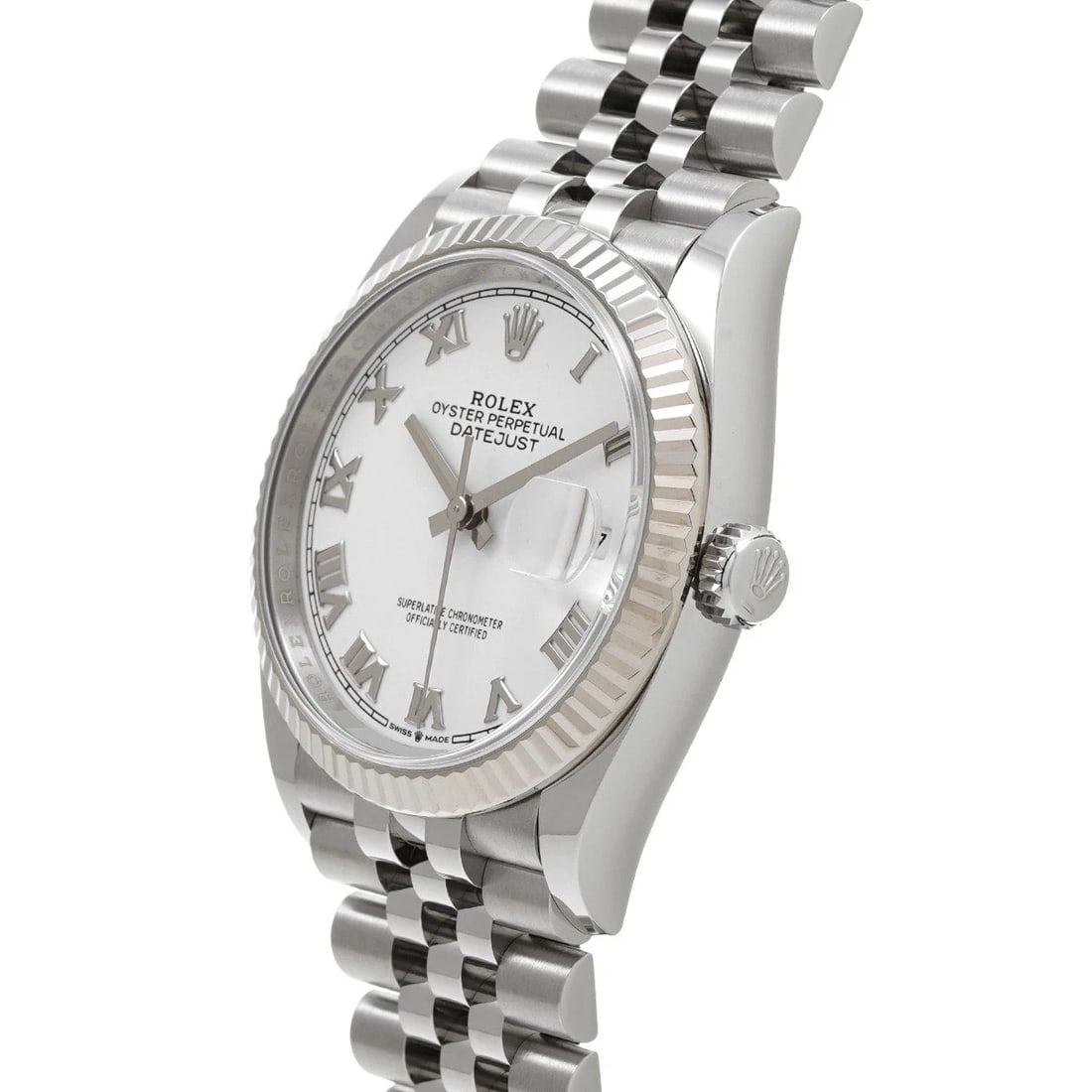 ROLEX DATEJUST WHITE WATCH - 2