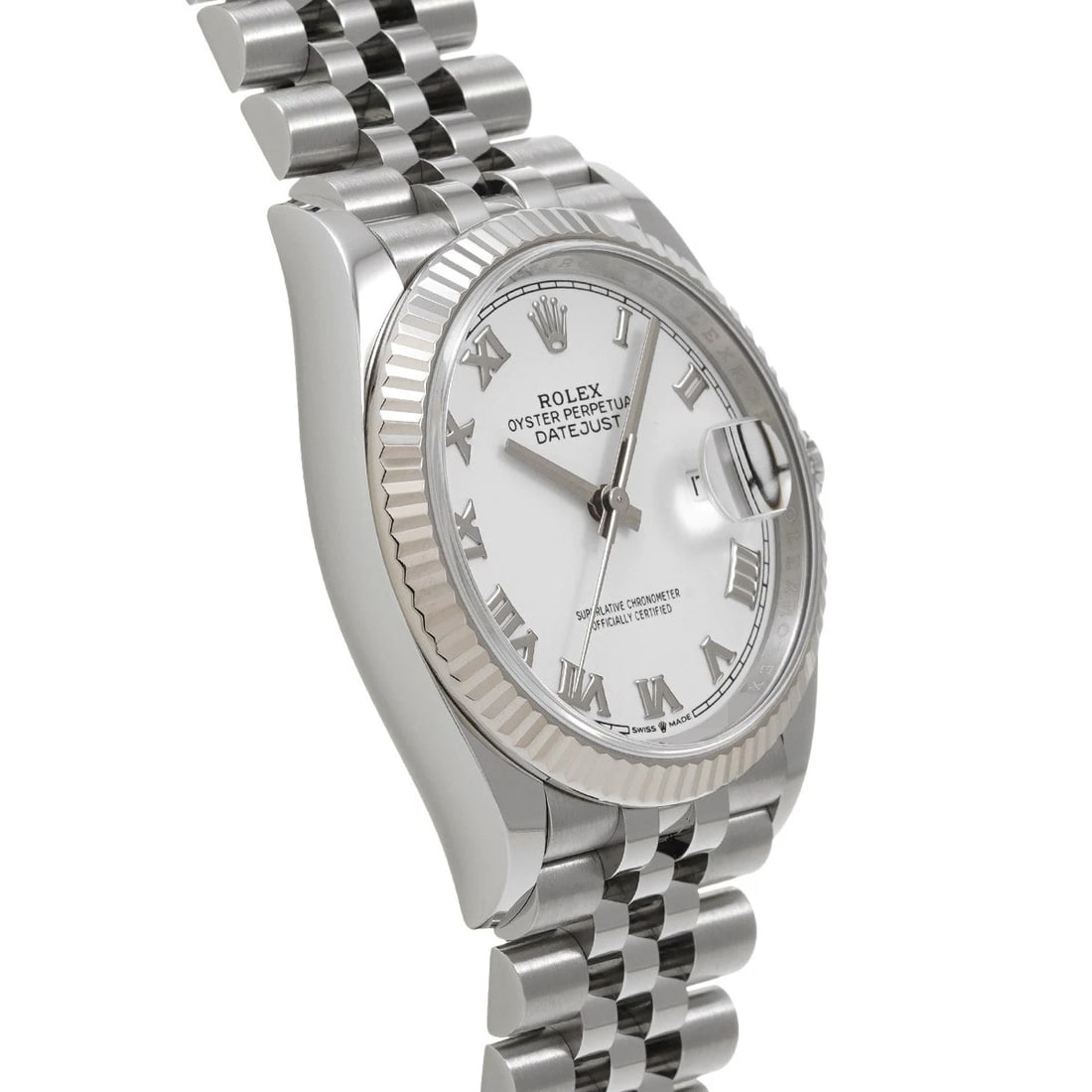 ROLEX DATEJUST WHITE WATCH - 3
