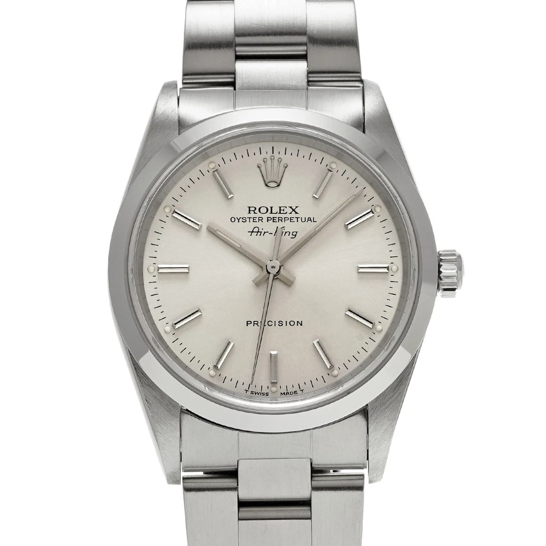 ROLEX AIR-KING SILVER WATCH: ROLEX Air-King Silver WATCH Brand: ROLEX Type: Wristwatch Material: Band Material Stainless steel, Case Material Stainless steel Color: Dial Color Silver Size: ??Case? H/about 34mm W/about 34mm D/abou