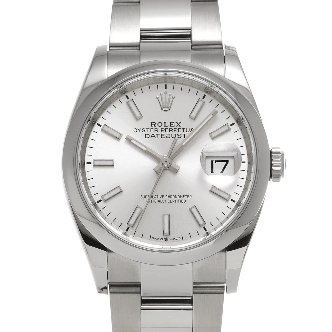 ROLEX DATEJUST SILVER WATCH: ROLEX Datejust Silver WATCH Brand: ROLEX Type: Wristwatch Material: Band Material Stainless steel, Case Material Stainless steel Color: Dial Color Silver Size: ??Case? H/about 36mm W/about 36mm D/abou
