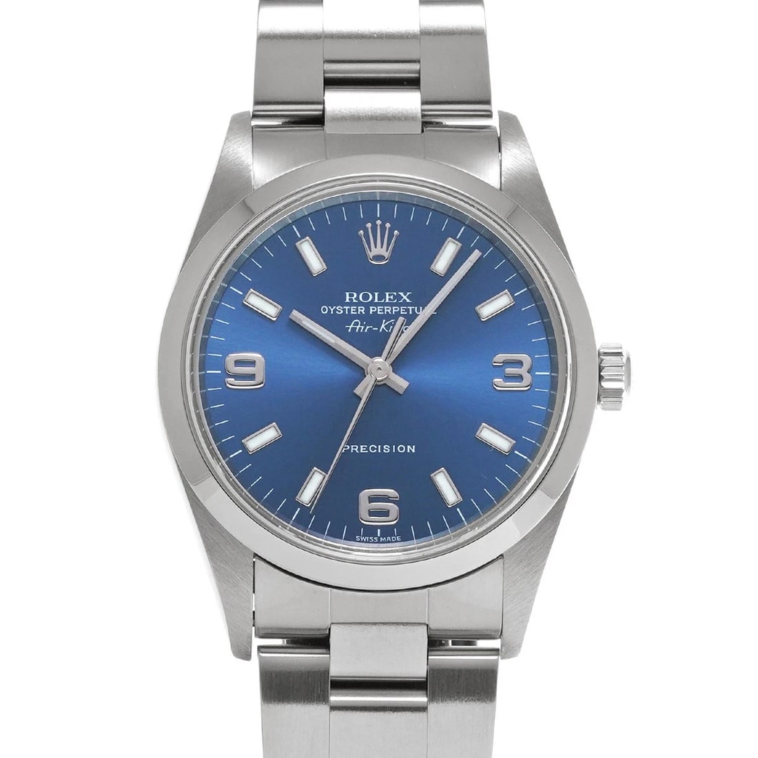 ROLEX AIR-KING SILVER WATCH: ROLEX Air-King Silver WATCH Brand: ROLEX Type: Wristwatch Material: Band Material Stainless steel, Case Material Stainless steel Color: Dial Color Silver Size: ??Case? H/about 34mm W/about 34mm D/abou