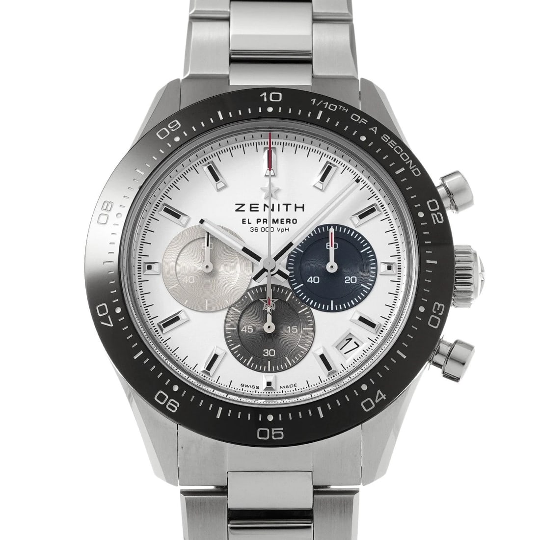 ZENITH CHRONOMASTER SPORT EL PRIMERO WHITE WATCH: ZENITH Chronomaster Sport El Primero White WATCH Brand: ZENITH Type: Wristwatch Material: Band Material Stainless steel, Case Material Stainless steel Color: Dial Color White Size: ??Case? H/about 41m