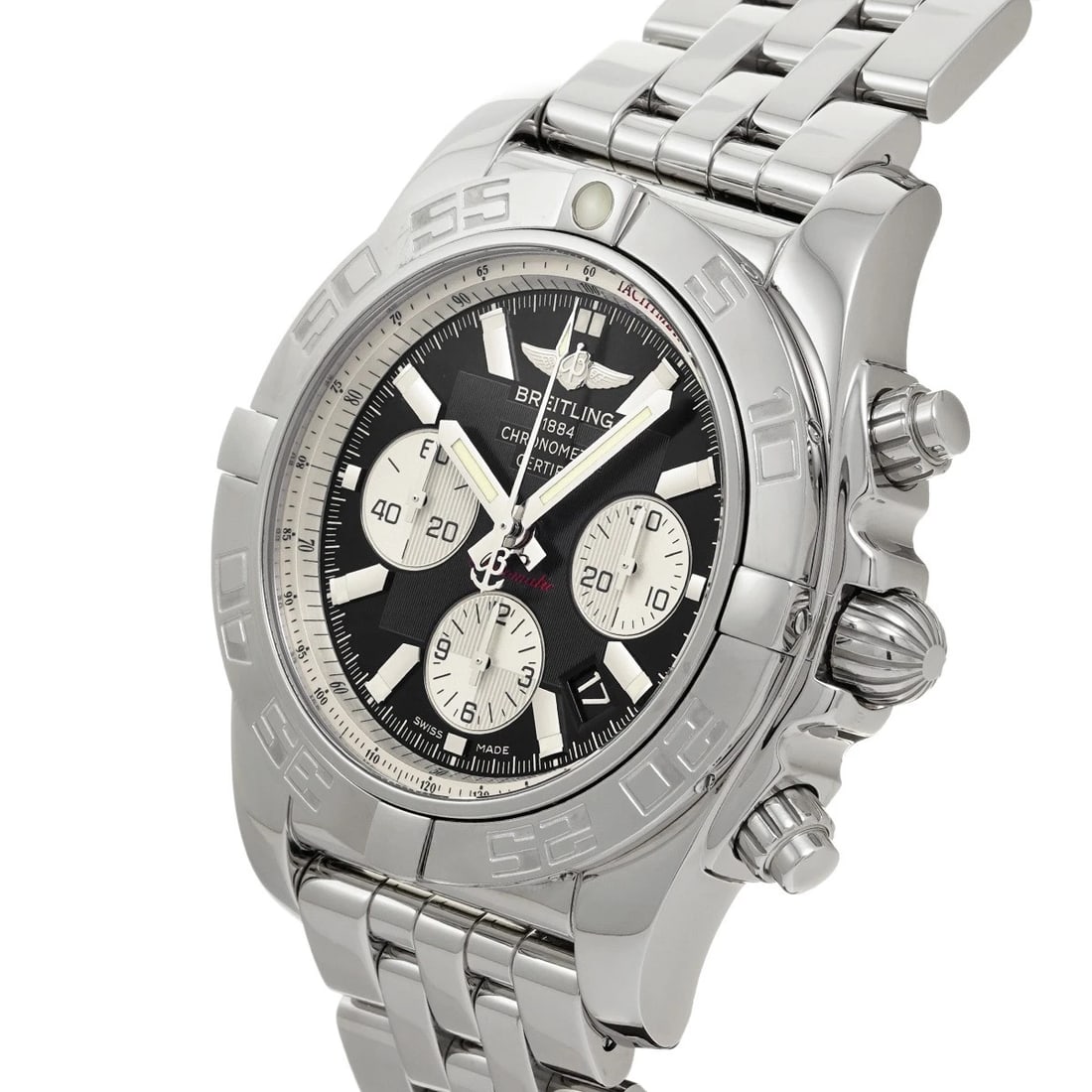 BREITLING CHRONOMAT BLACK/SILVER WATCH - 2