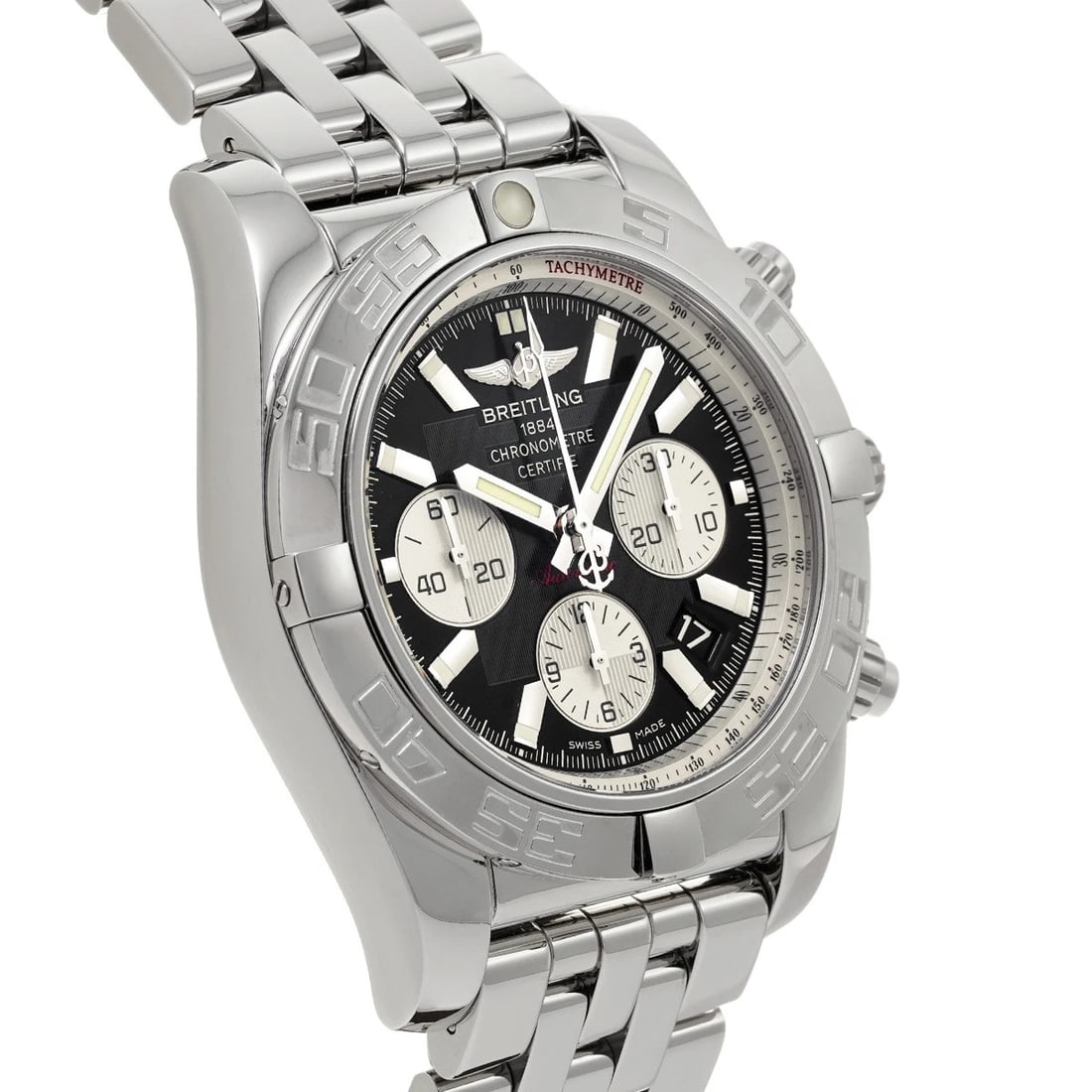BREITLING CHRONOMAT BLACK/SILVER WATCH - 3