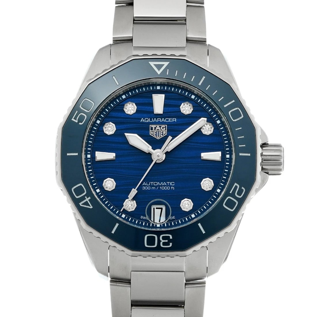 TAG HEUER AQUARACER PROFESSIONAL BLUE/DIAMOND WATCH: TAG HEUER Aquaracer Professional Blue/Diamond WATCH Brand: TAG HEUER Type: Wristwatch Material: Band Material Stainless steel, Case Material Stainless steel Color: Dial Color Blue/Diamond Size: ??Case