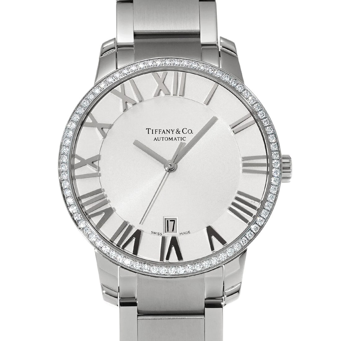 TIFFANY & CO. ATLAS DOME WHITE WATCH: TIFFANY & Co. Atlas Dome White WATCH Brand: TIFFANY & Co. Type: Wristwatch Material: Band Material Stainless steel, Case Material Stainless steel Color: Dial Color White Size: ??Case? H/about 39mm