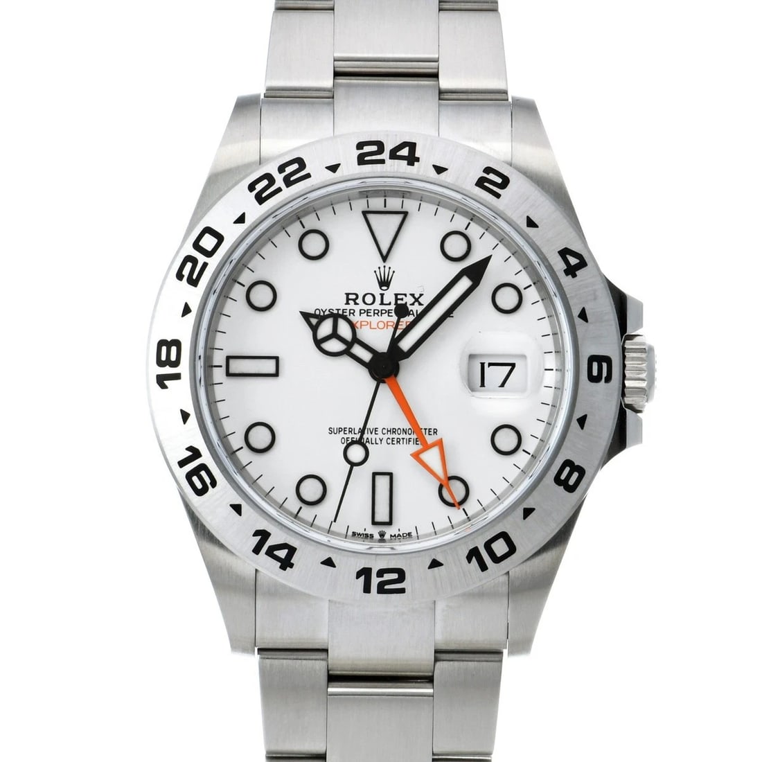 ROLEX EXPLORER II WHITE WATCH: ROLEX Explorer II White WATCH Brand: ROLEX Type: Wristwatch Material: Band Material Stainless steel, Case Material Stainless steel Color: Dial Color white Size: ??Case? H/about 42mm W/about 42mm