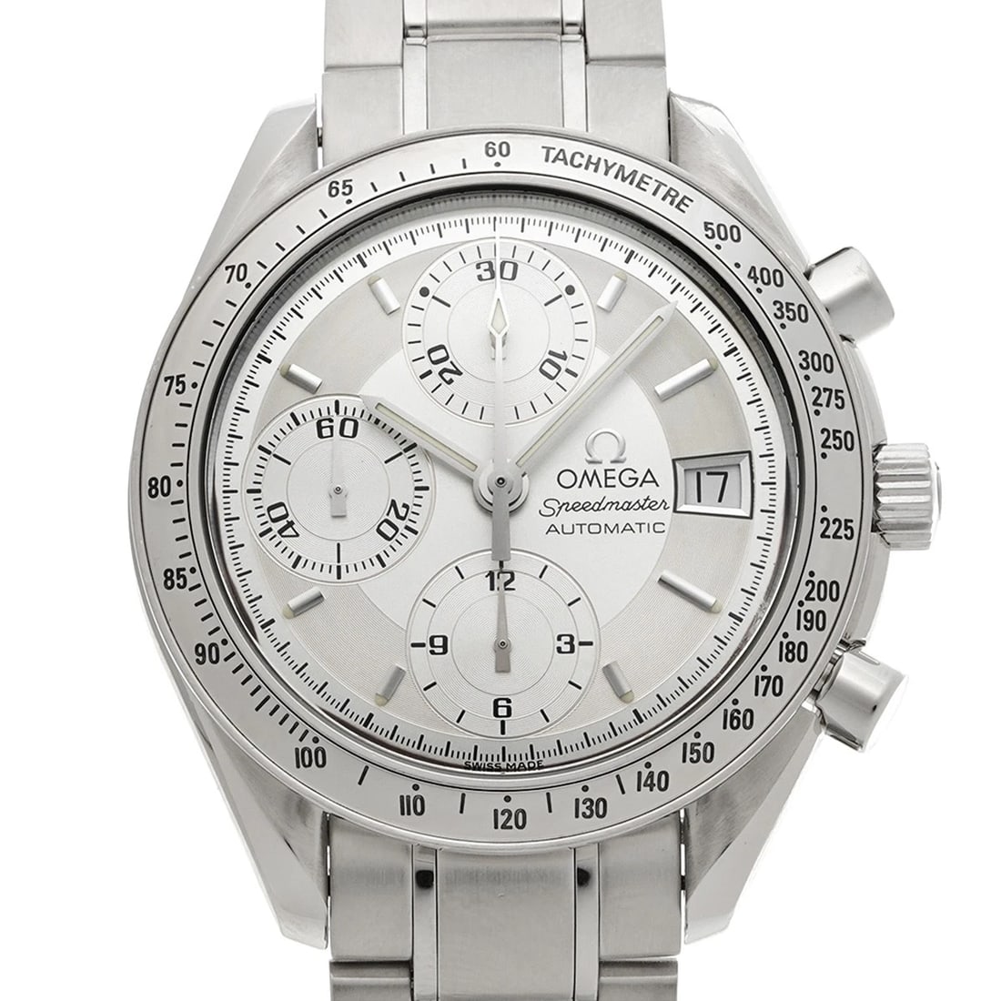 OMEGA SPEEDMASTER DATE SILVER WATCH - 4