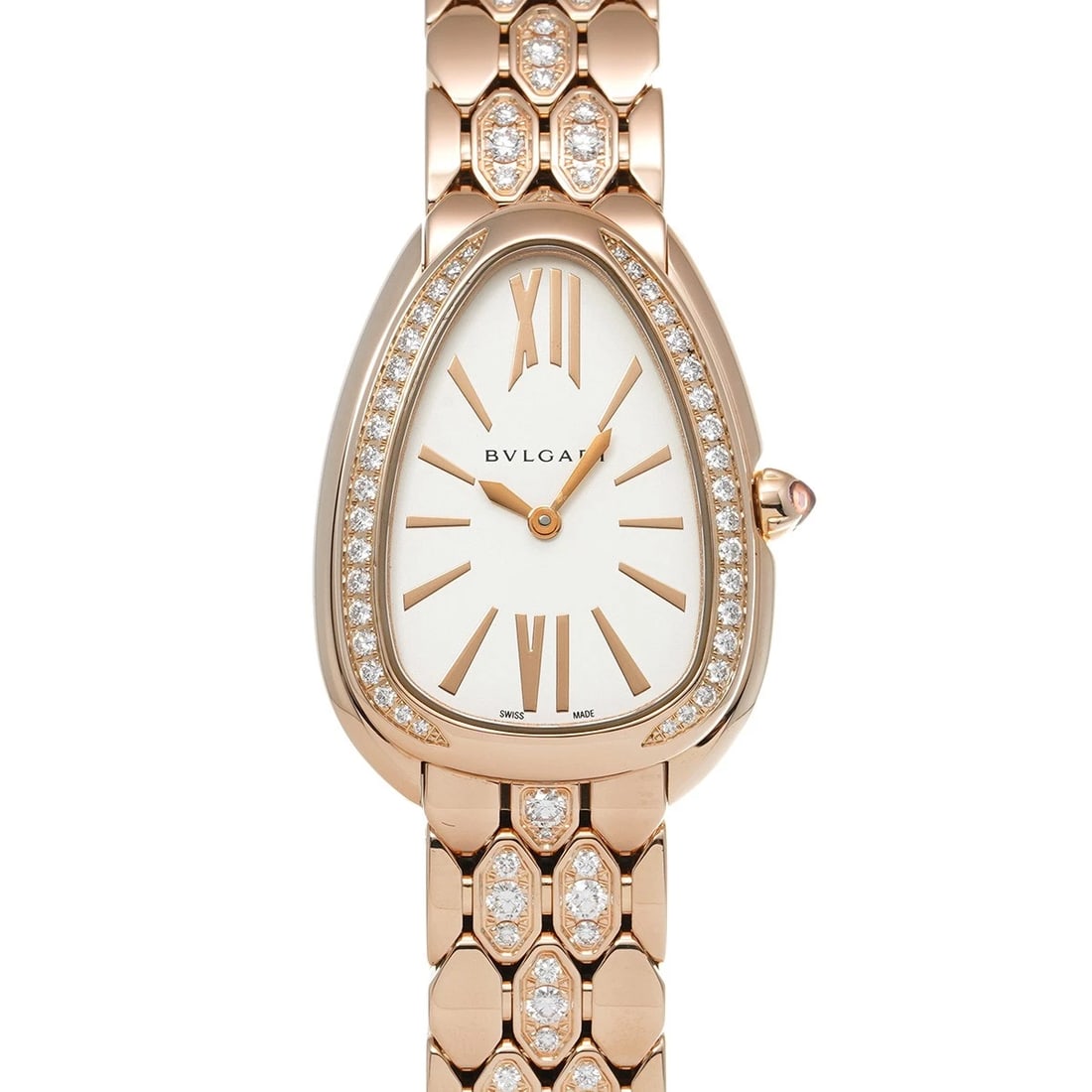 BVLGARI SERPENTI SEDUTTORI SILVER WATCH: BVLGARI Serpenti Seduttori Silver WATCH Brand: BVLGARI Type: Wristwatch Material: Band Material Pink gold/diamond, Case Material Pink gold Color: Dial Color Silver Size: ??Case? H/about 32mm W/about 2