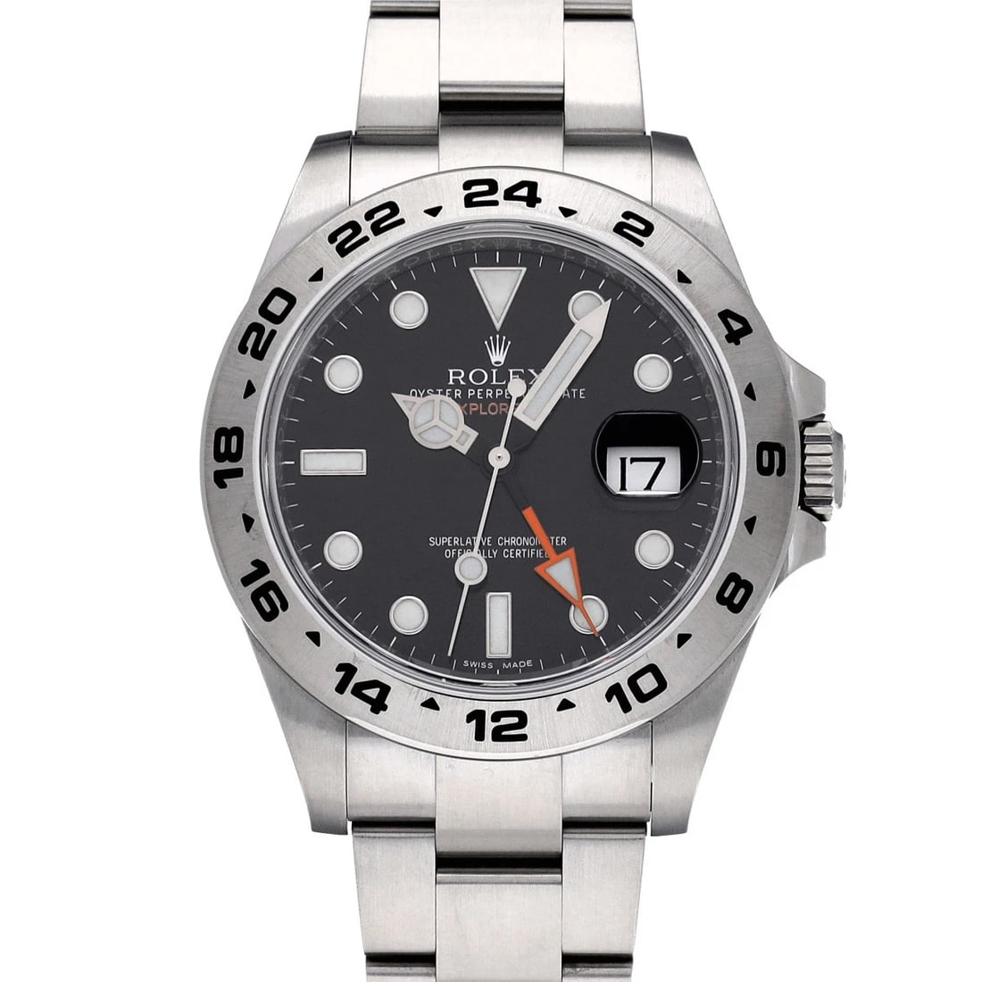 ROLEX EXPLORER II BLACK WATCH: ROLEX Explorer II Black WATCH Brand: ROLEX Type: Wristwatch Material: Band Material Stainless steel, Case Material Stainless steel Color: Dial Color Black Size: ??Case? H/about 42mm W/about 42mm