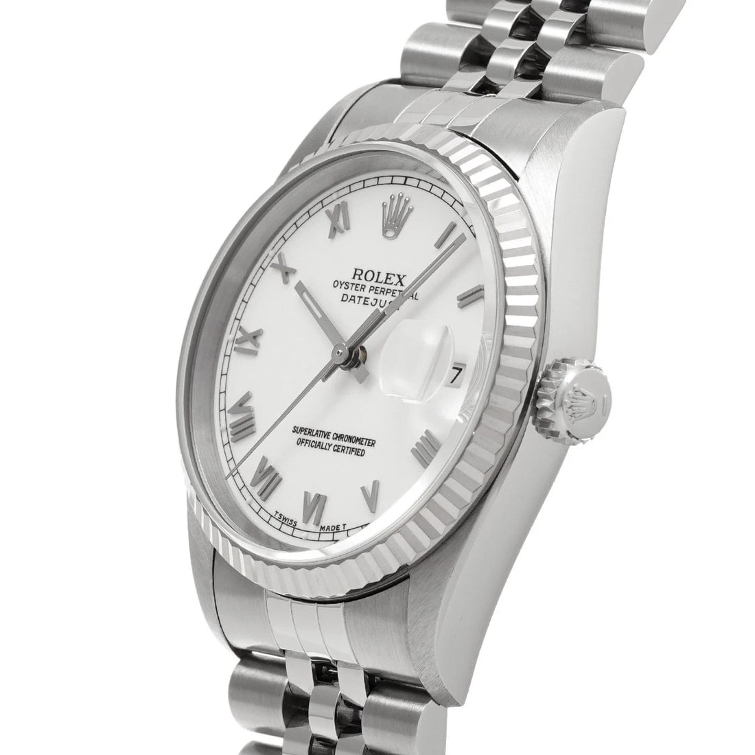 ROLEX DATEJUST WHITE WATCH - 2