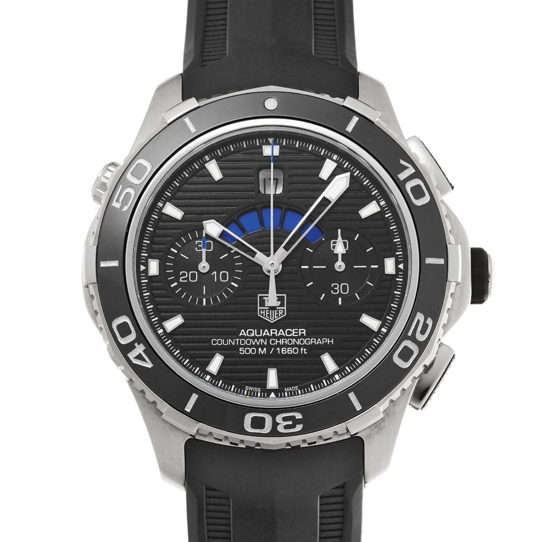 TAG HEUER AQUARACER CALIBER CHRONOGRAPH BLACK WATCH: TAG HEUER Aquaracer Caliber Chronograph Black WATCH Brand: TAG HEUER Type: Wristwatch Material: Band Material rubber, Case Material Stainless steel Color: Dial Color black Size: ??Case? H/about 43mm W