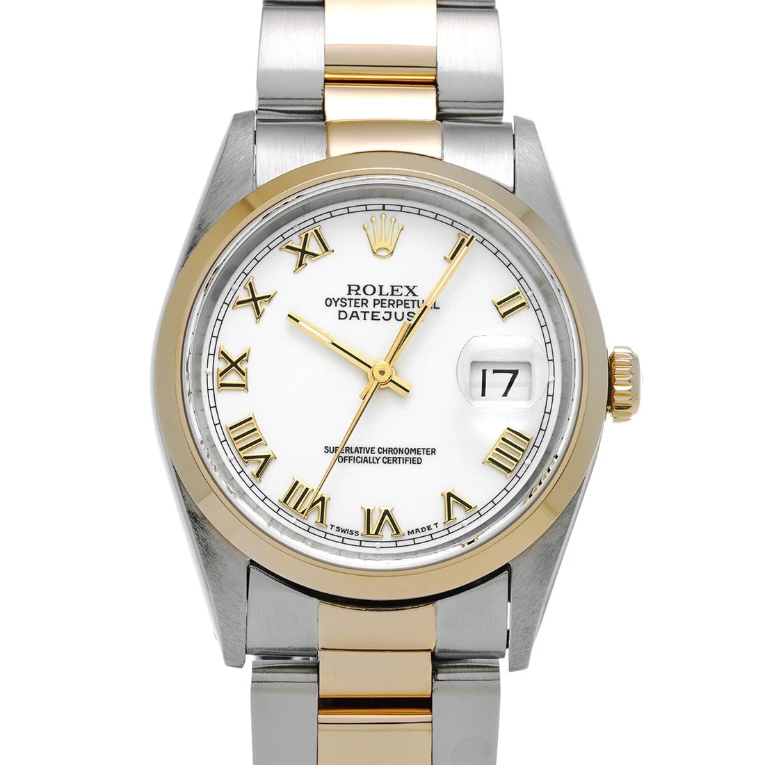 ROLEX DATEJUST WHITE WATCH: ROLEX Datejust White WATCH Brand: ROLEX Type: Wristwatch Material: Band Material Stainless steel/Yellow Gold, Case Material Stainless steel Color: Dial Color White Size: ??Case? H/about 36mm W/about 3
