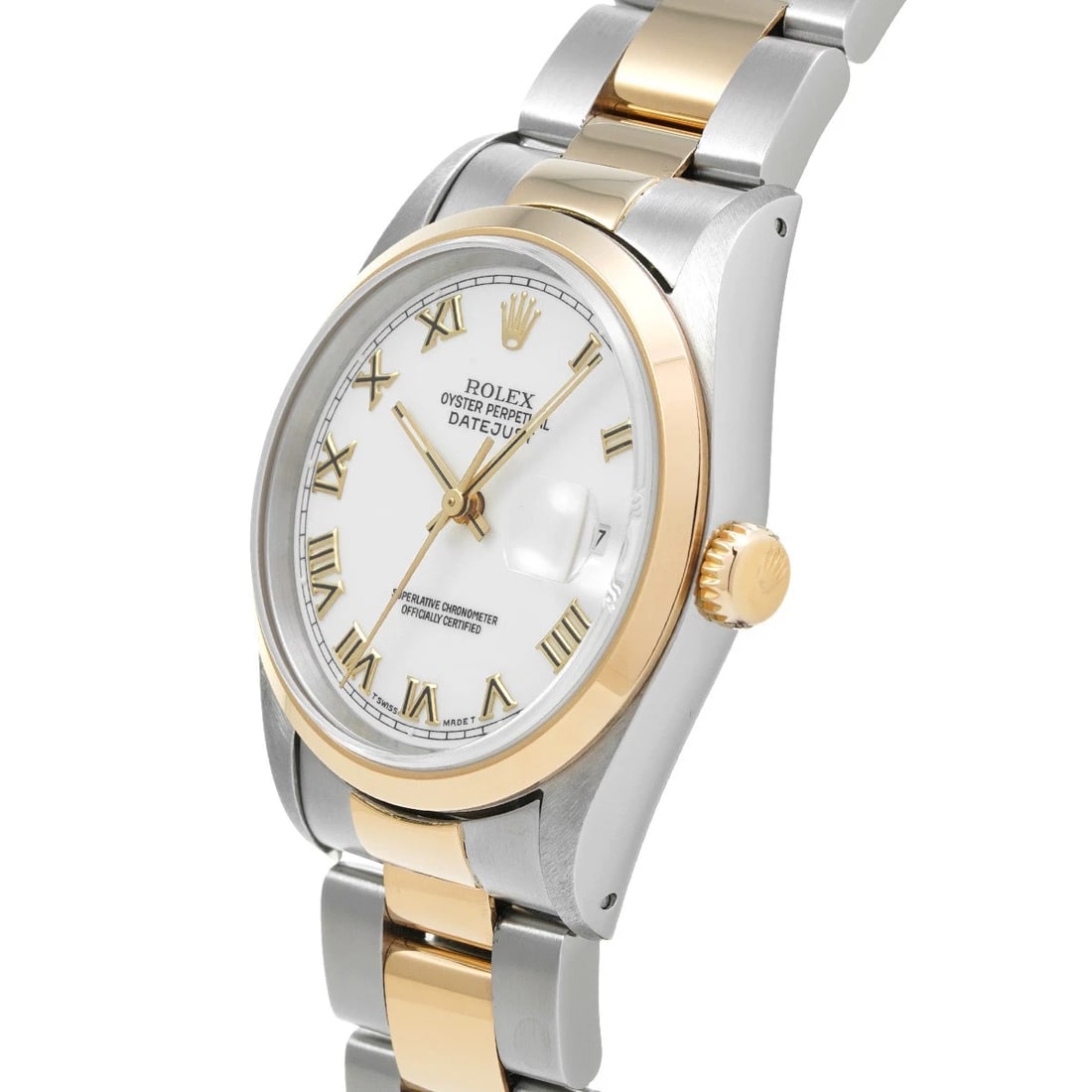 ROLEX DATEJUST WHITE WATCH - 2