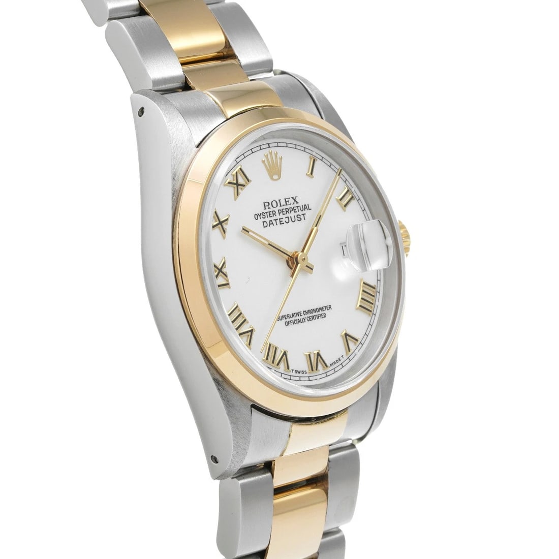 ROLEX DATEJUST WHITE WATCH - 3