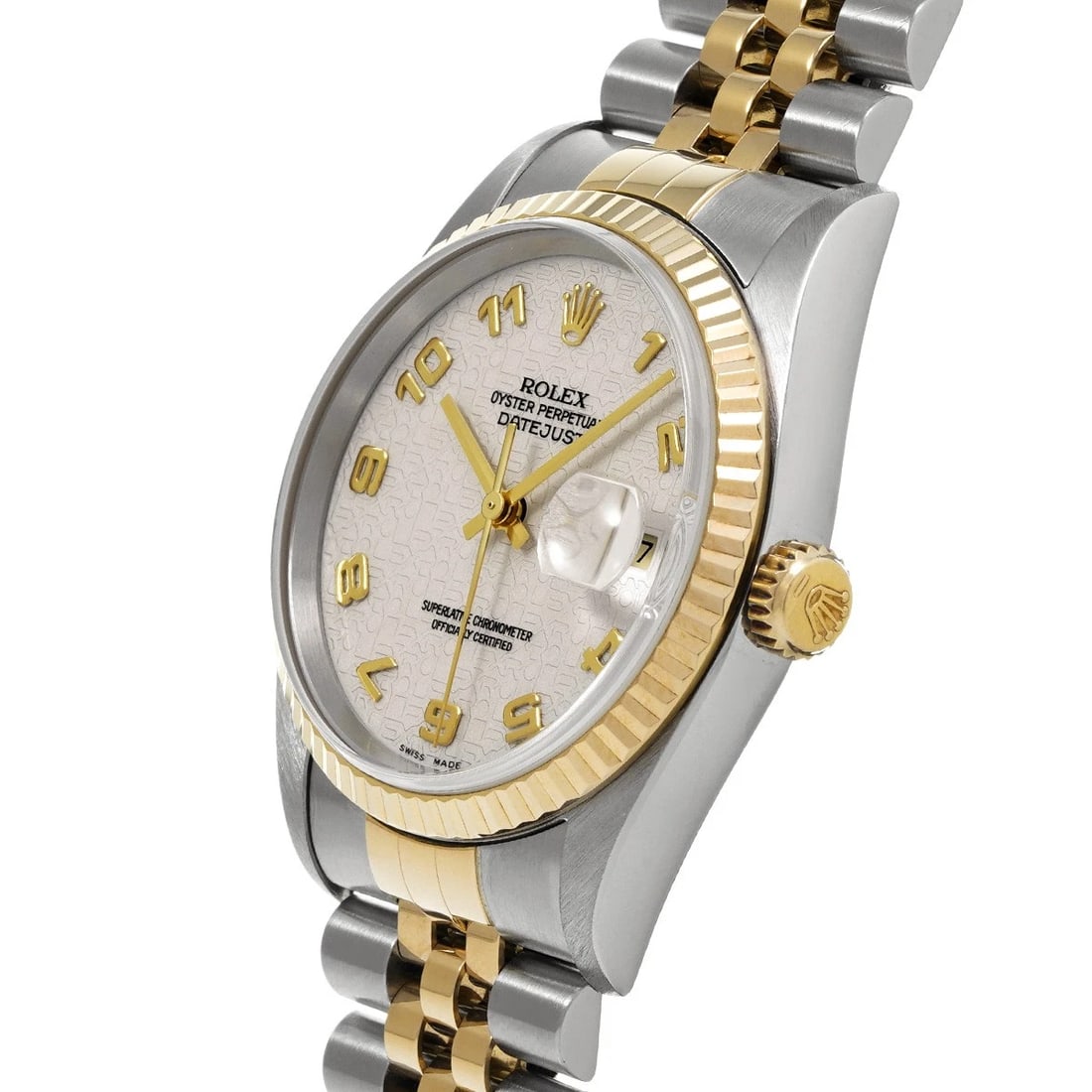 ROLEX DATEJUST IVORY COMPUTER WATCH - 2