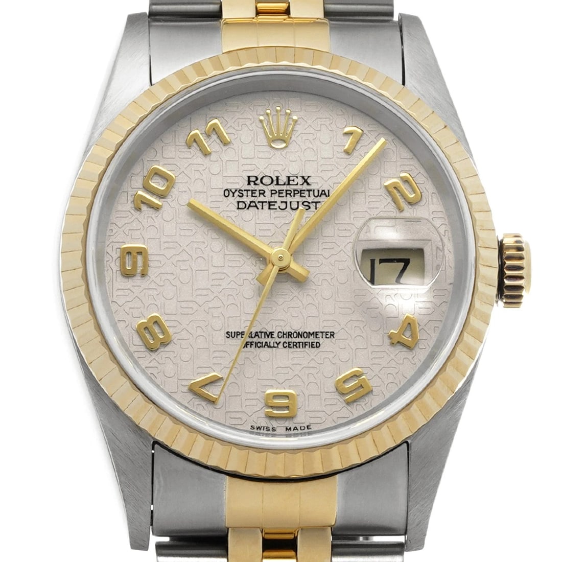ROLEX DATEJUST IVORY COMPUTER WATCH - 4