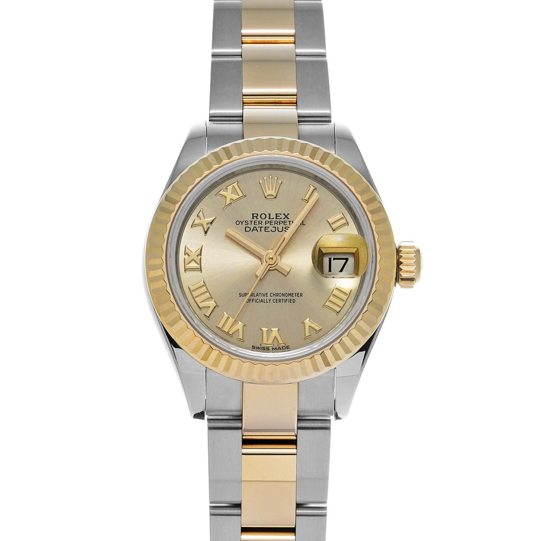 ROLEX LADY-DATEJUST CHAMPAGNE WATCH: ROLEX Lady-Datejust Champagne WATCH Brand: ROLEX Type: Wristwatch Material: Band Material Stainless steel/Yellow Gold, Case Material Stainless steel Color: Dial Color Champagne Size: ??Case? H/about 2
