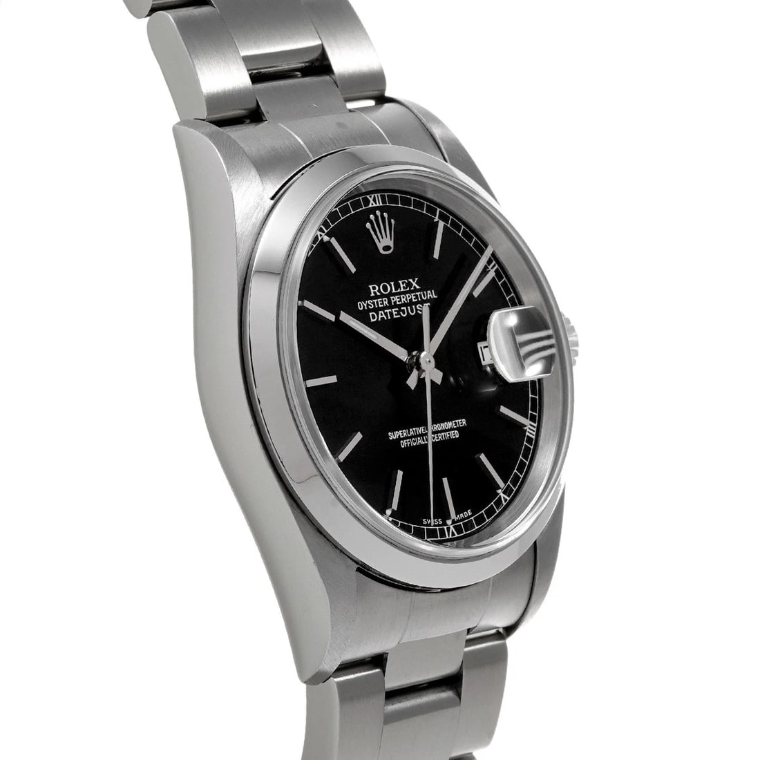 ROLEX DATEJUST BLACK WATCH - 3