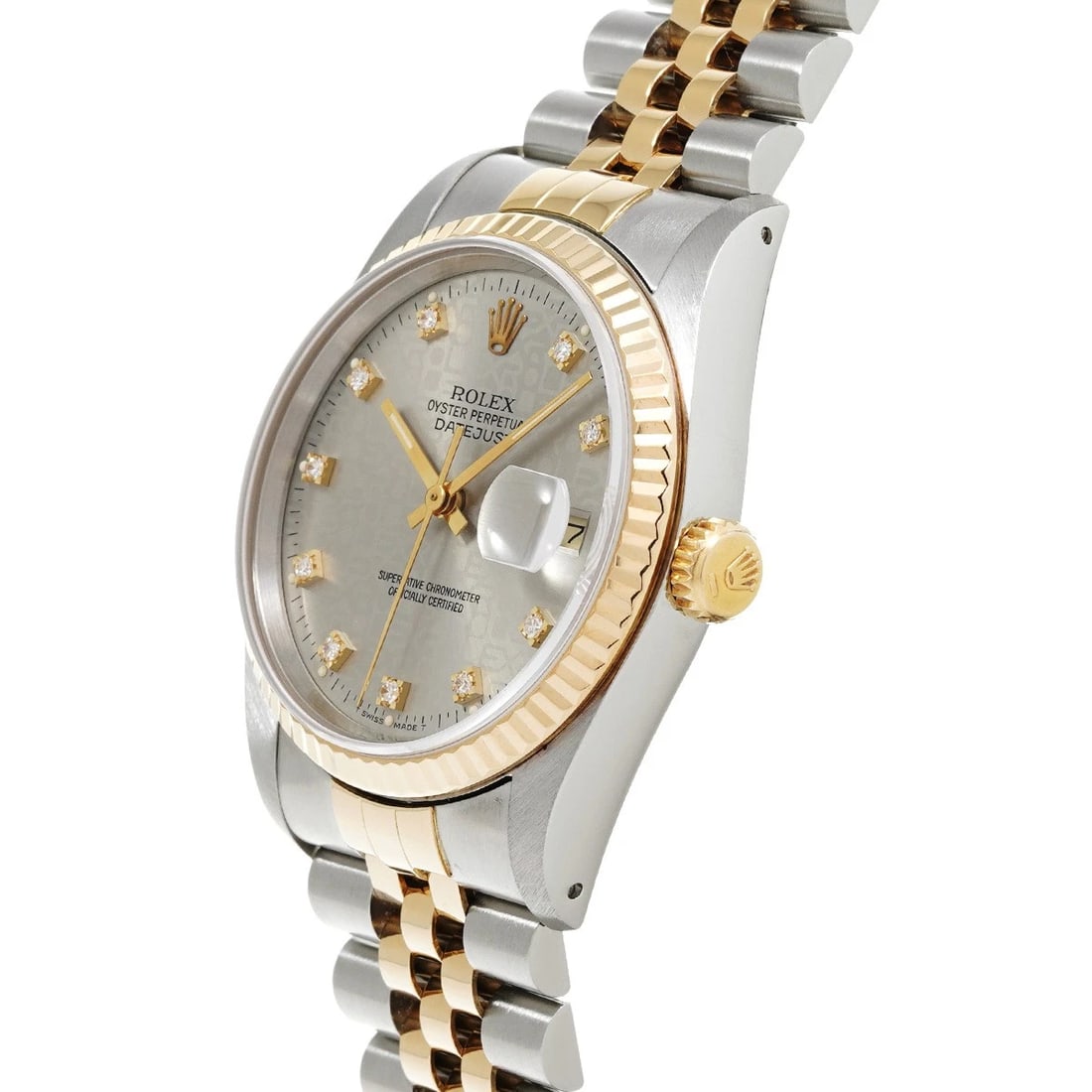 ROLEX DATEJUST GRAY COMPUTER/DIAMOND WATCH - 2