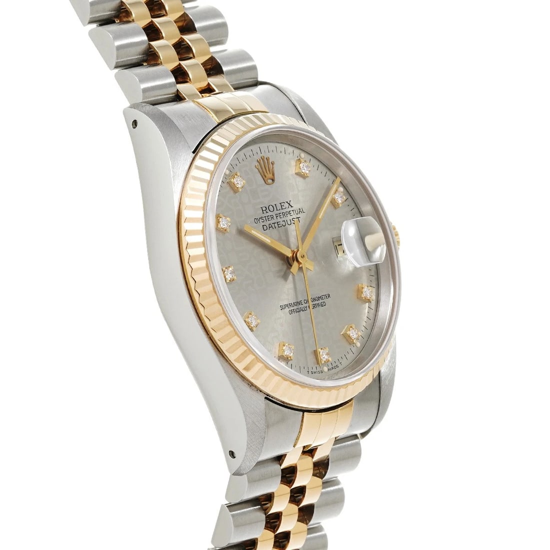 ROLEX DATEJUST GRAY COMPUTER/DIAMOND WATCH - 3