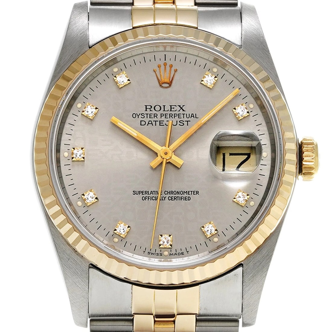 ROLEX DATEJUST GRAY COMPUTER/DIAMOND WATCH - 4