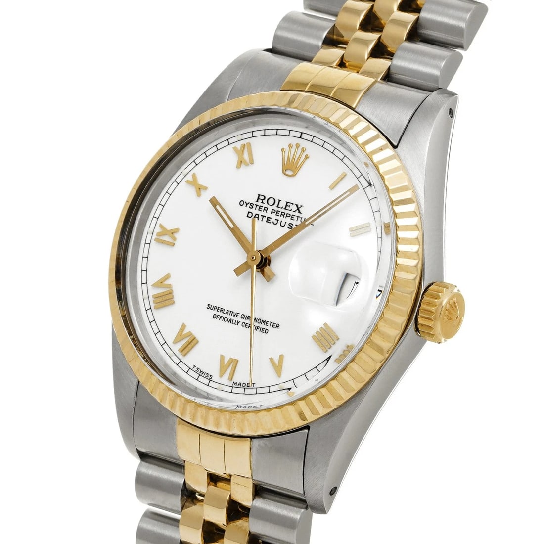 ROLEX DATEJUST WHITE WATCH - 2
