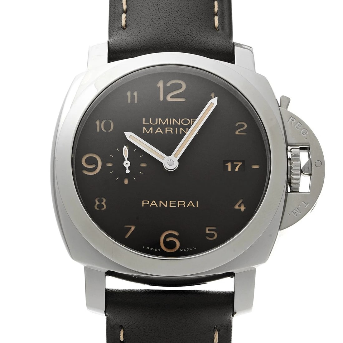 PANERAI LUMINOR MARINA DAYS AUTOMATIC BLACK WATCH: PANERAI Luminor Marina Days Automatic Black WATCH Brand: PANERAI Type: Wristwatch Material: Band Material calf, Case Material Stainless steel Color: Dial Color Black Size: ??Case? H/about 44mm W/about
