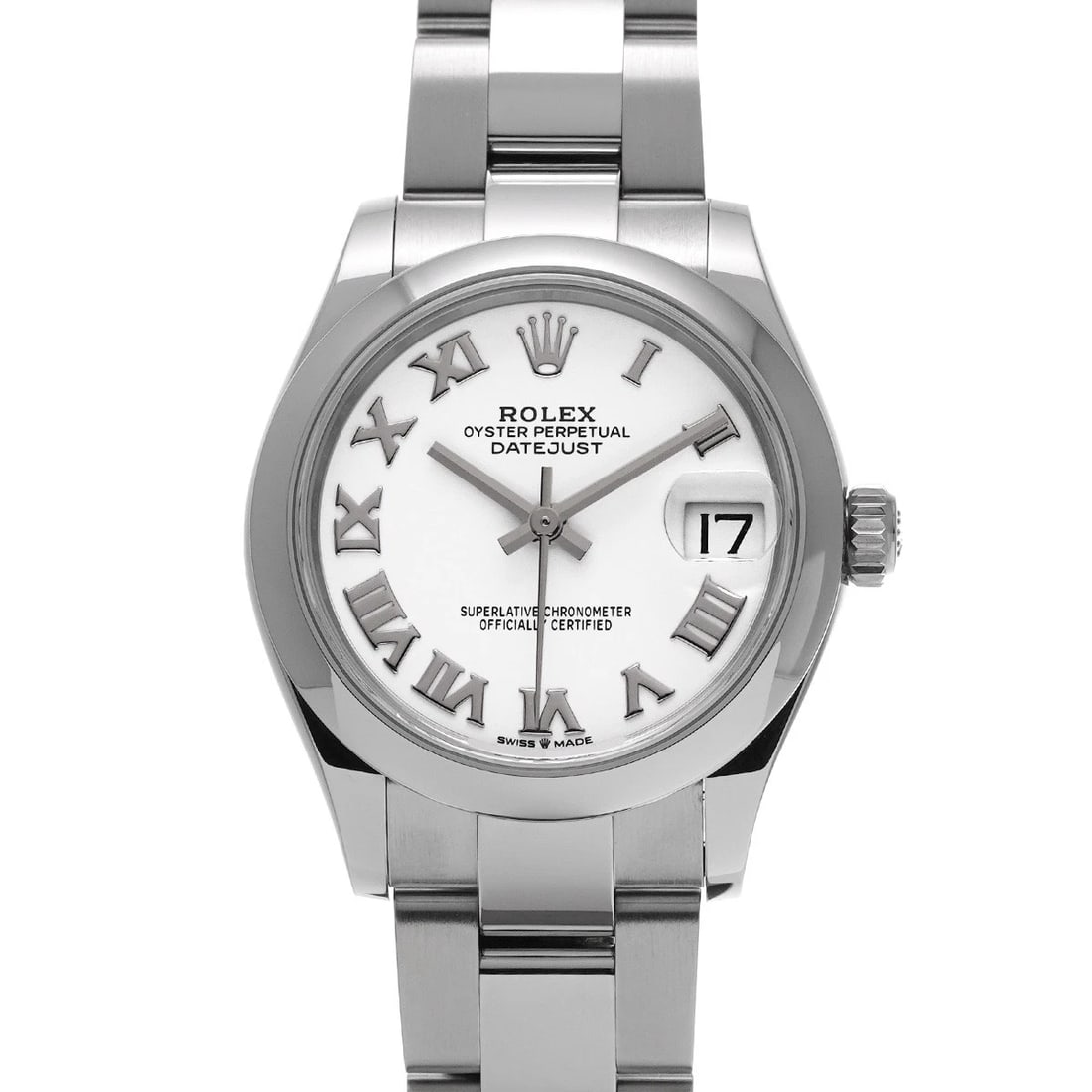 ROLEX DATEJUST WHITE WATCH: ROLEX Datejust White WATCH Brand: ROLEX Type: Wristwatch Material: Band Material Stainless steel, Case Material Stainless steel Color: Dial Color White Size: ??Case? H/about 31mm W/about 31mm D/about 