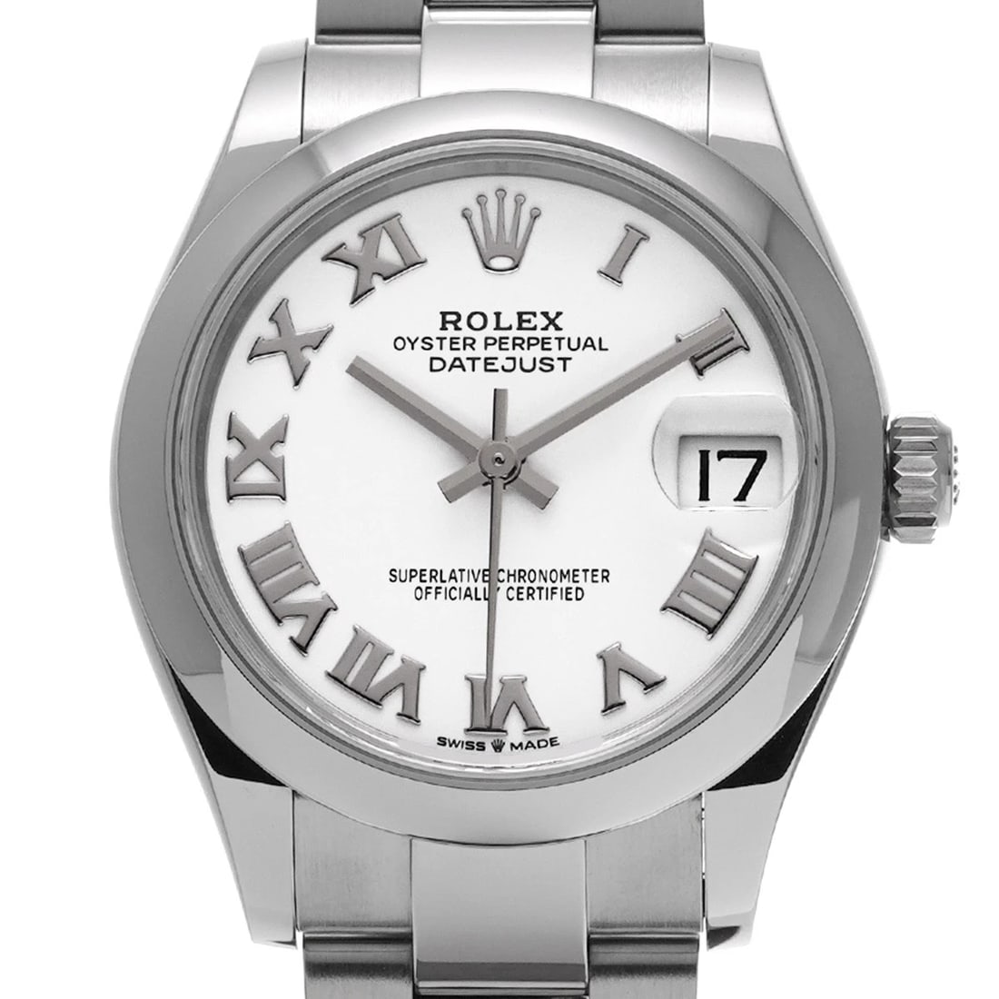 ROLEX DATEJUST WHITE WATCH - 4